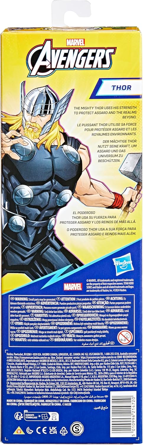 Marvel Avengers Titan Hero Series Thor 12" Action Figure - Poseable Super Hero Toy for Kids 4+ 6