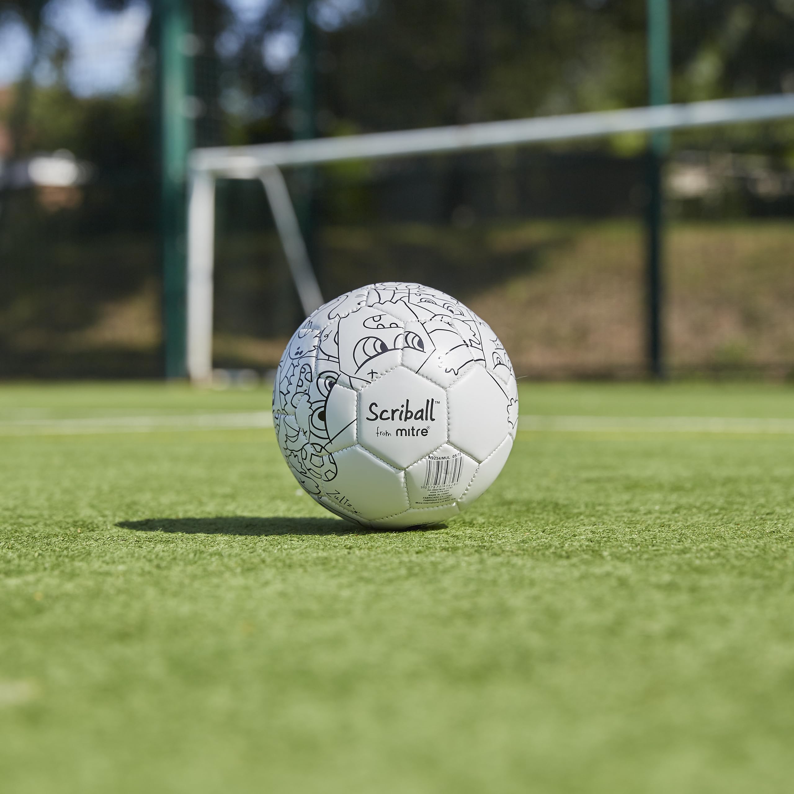 Mitre Scriball Ooodles Mini Football with Colouring Pens - Personalisable Toy for Kids 8