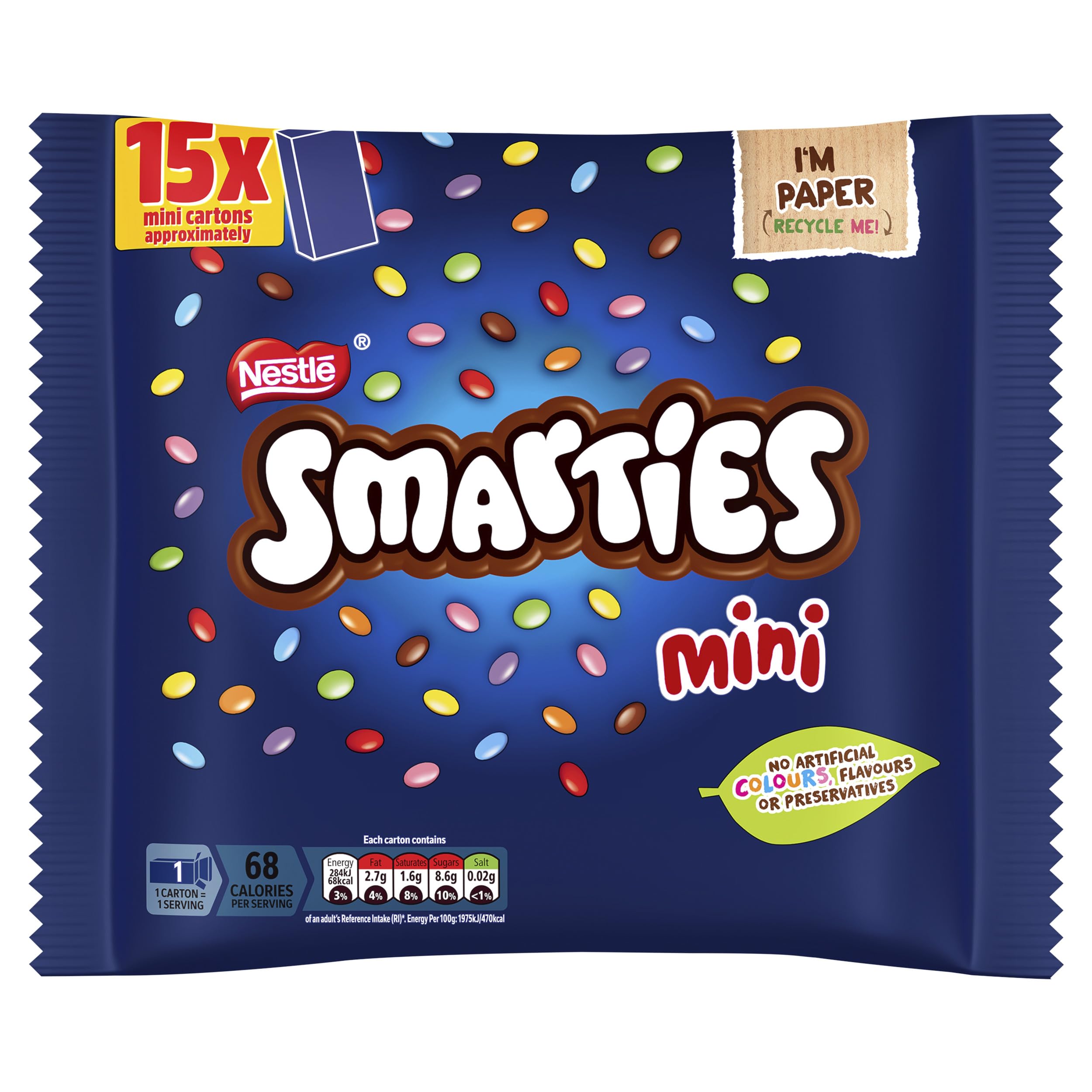 Smarties Mini Cartons Chocolate Variety Pack - 15 Pack, 216g