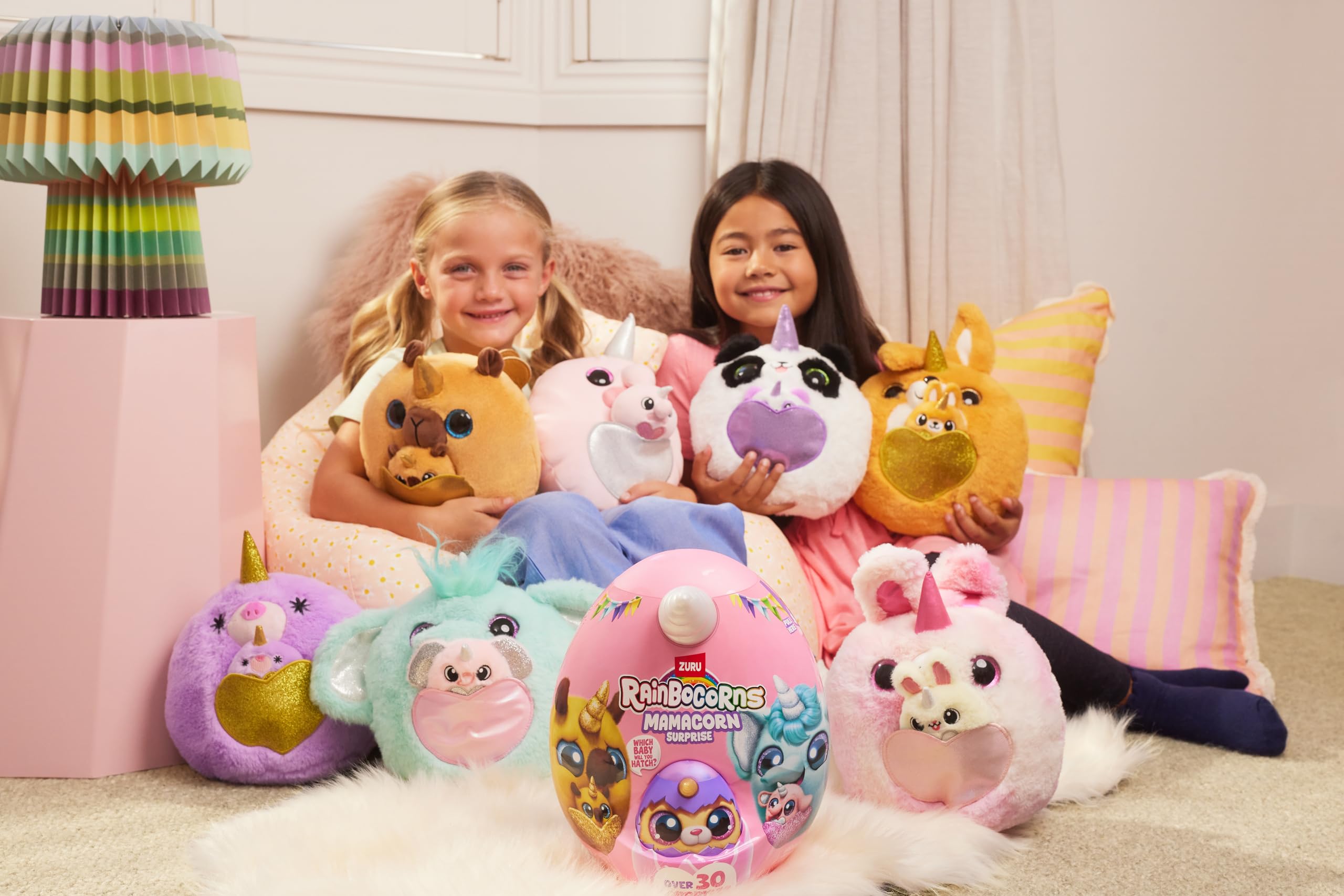 Rainbocorns Mamacorn Surprise by ZURU - Collectible Plush Toy with 30+ Surprises for Girls 3+ 7
