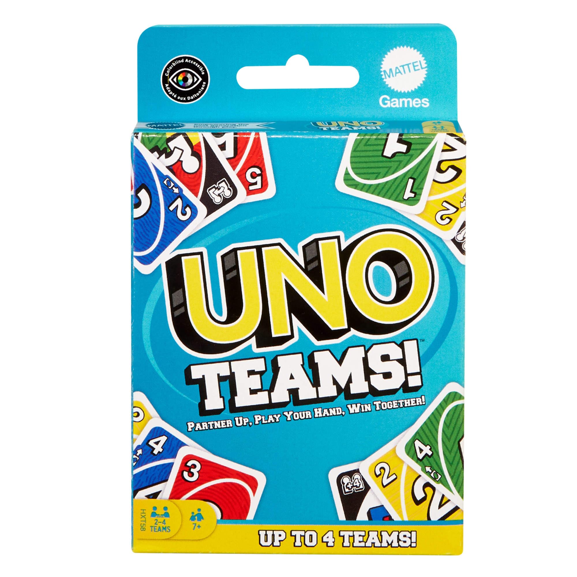 Mattel Games UNO Teams Card Game for Family and Game Nights