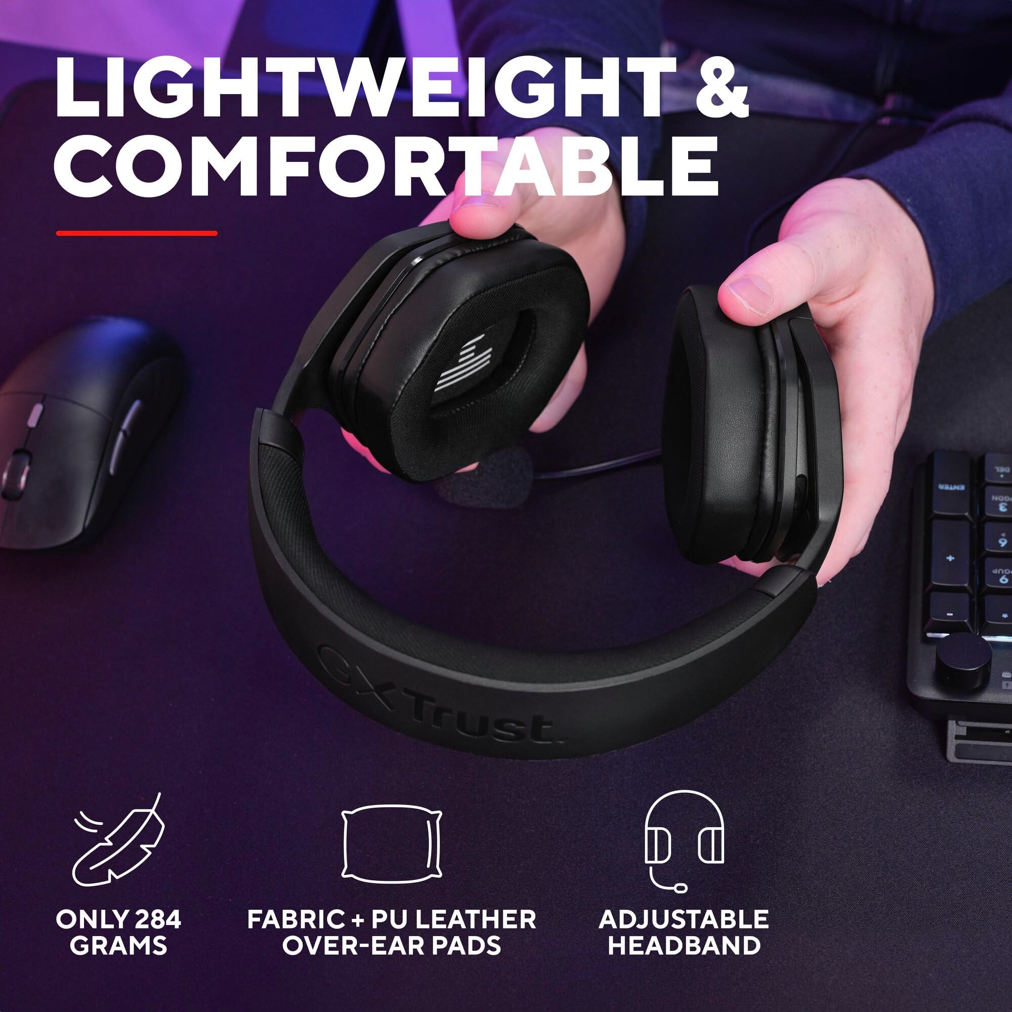 Trust Gaming Ravox GX1492 Gaming Headset with 50mm Drivers for PS5, PS4, Switch, PC, Mobile - 3.5mm Audio 9