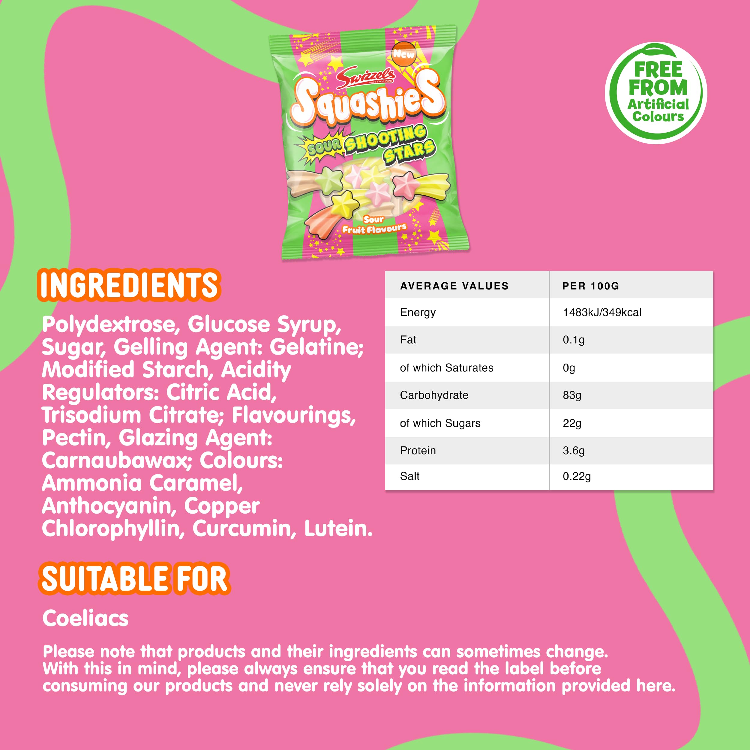 Swizzels Squashies Sour Stars 100g - Sour Chewy Sweets in Star Shapes 4