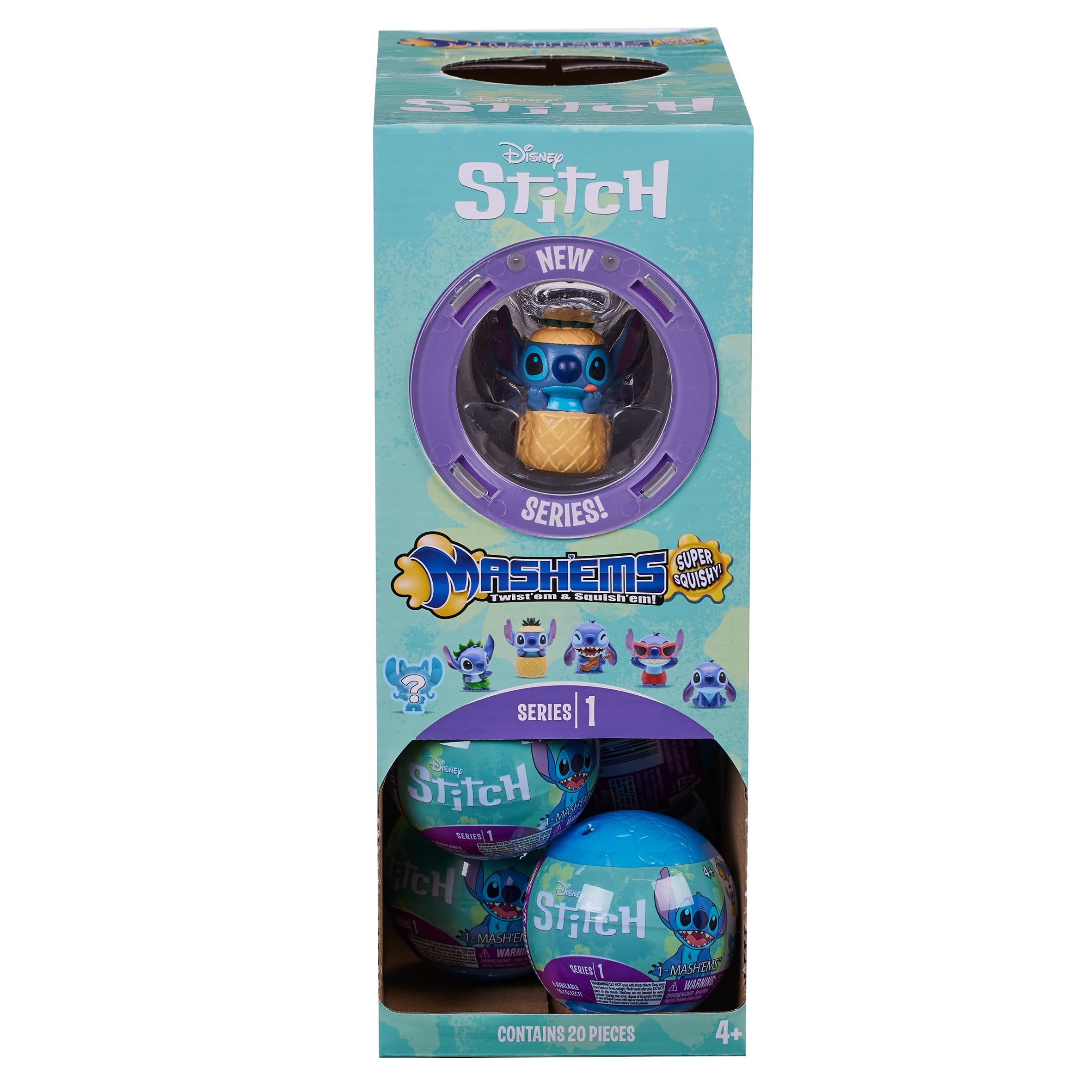 Mash"Ems Disney Stitch - Squishy Collectible Figures, 6 to Collect 5