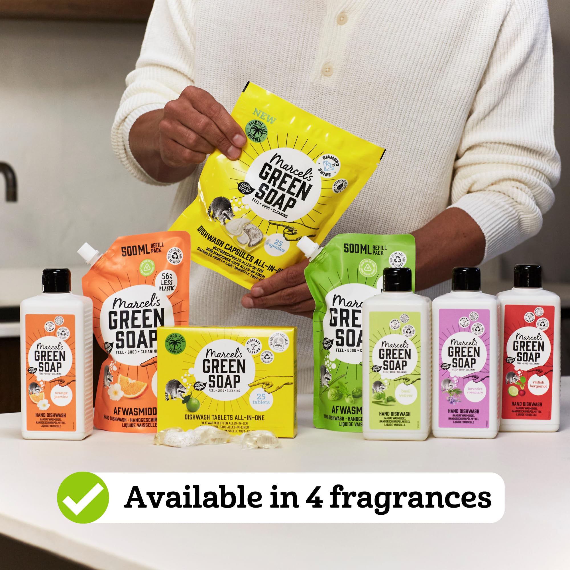 Marcel's Green Soap - Orange & Jasmine Washing-up Liquid Refill 7