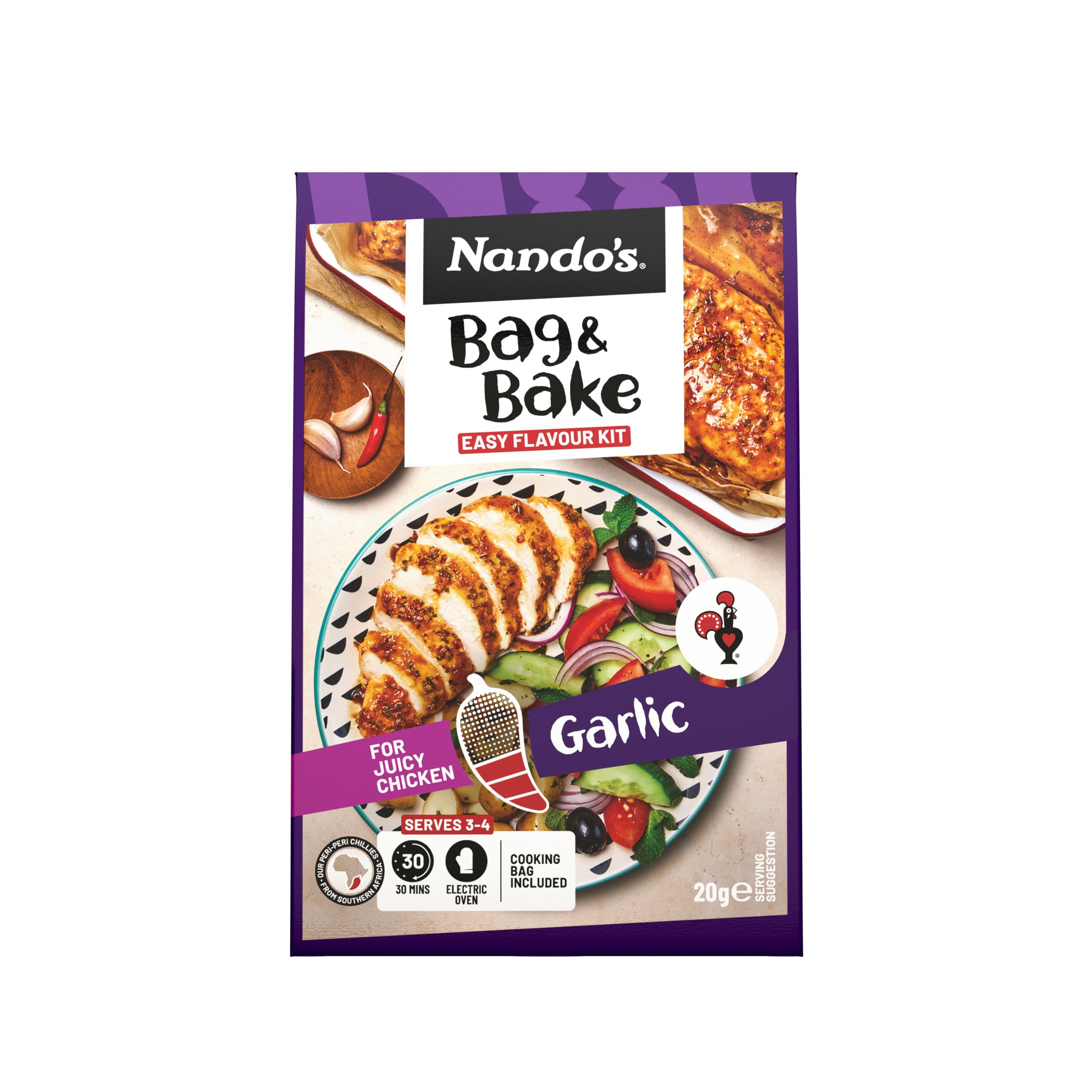 Nando's Bag & Bake Garlic Seasoning Powder - Medium Chilli | 20g 1