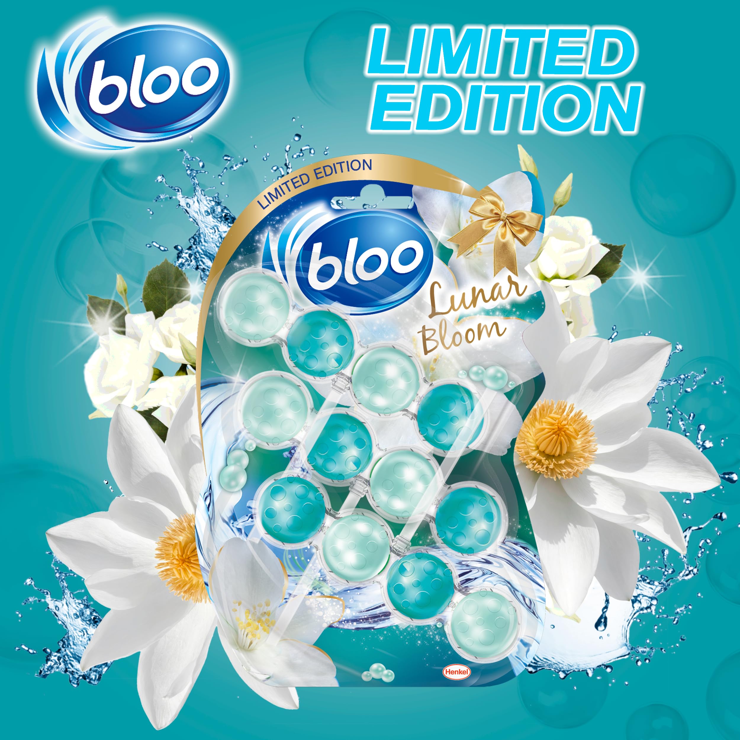 Bloo - Limited Edition Toilet Rim Block Lunar Bloom (3x50g) Clear Water 10