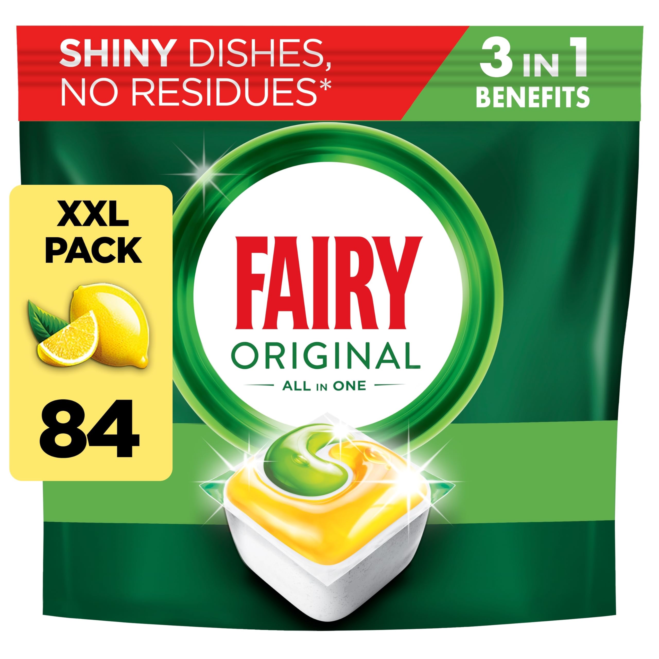Fairy Original All in One Dishwasher Tablets, Lemon, 84 Count 8