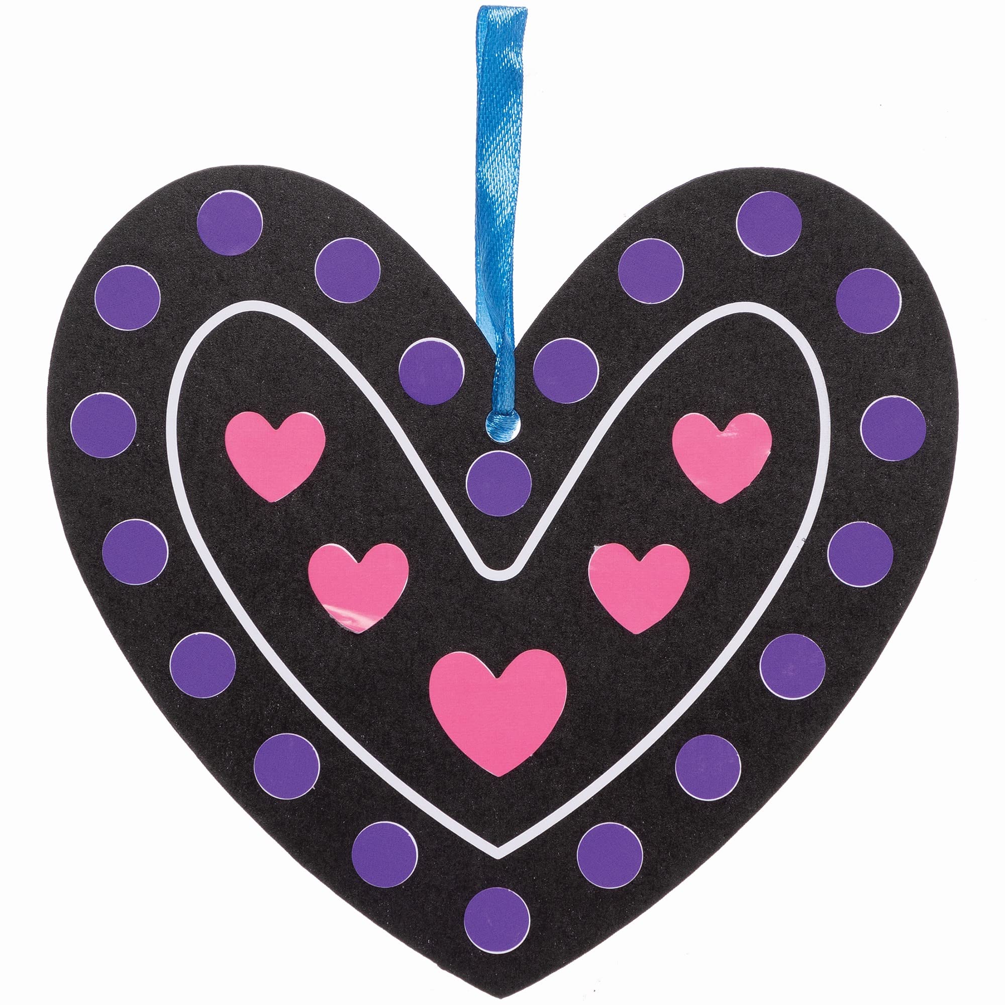 Baker Ross Heart Dotty Art Decorations - Pack of 12, Valentines Crafts for Kids Ages 3+ 3