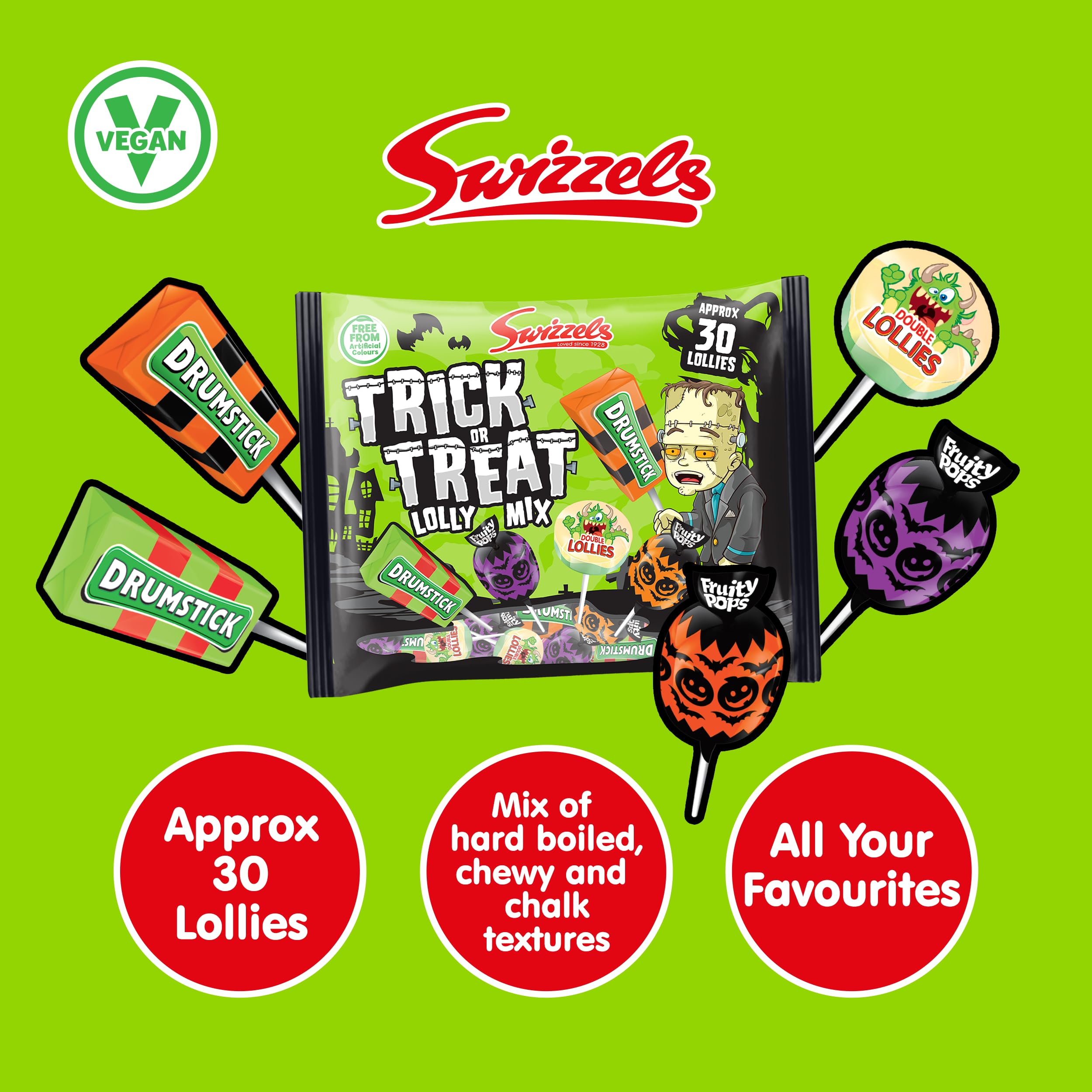 Swizzels Trick or Treat Lolly Bag 330g - Halloween Sweets Party Favour 3