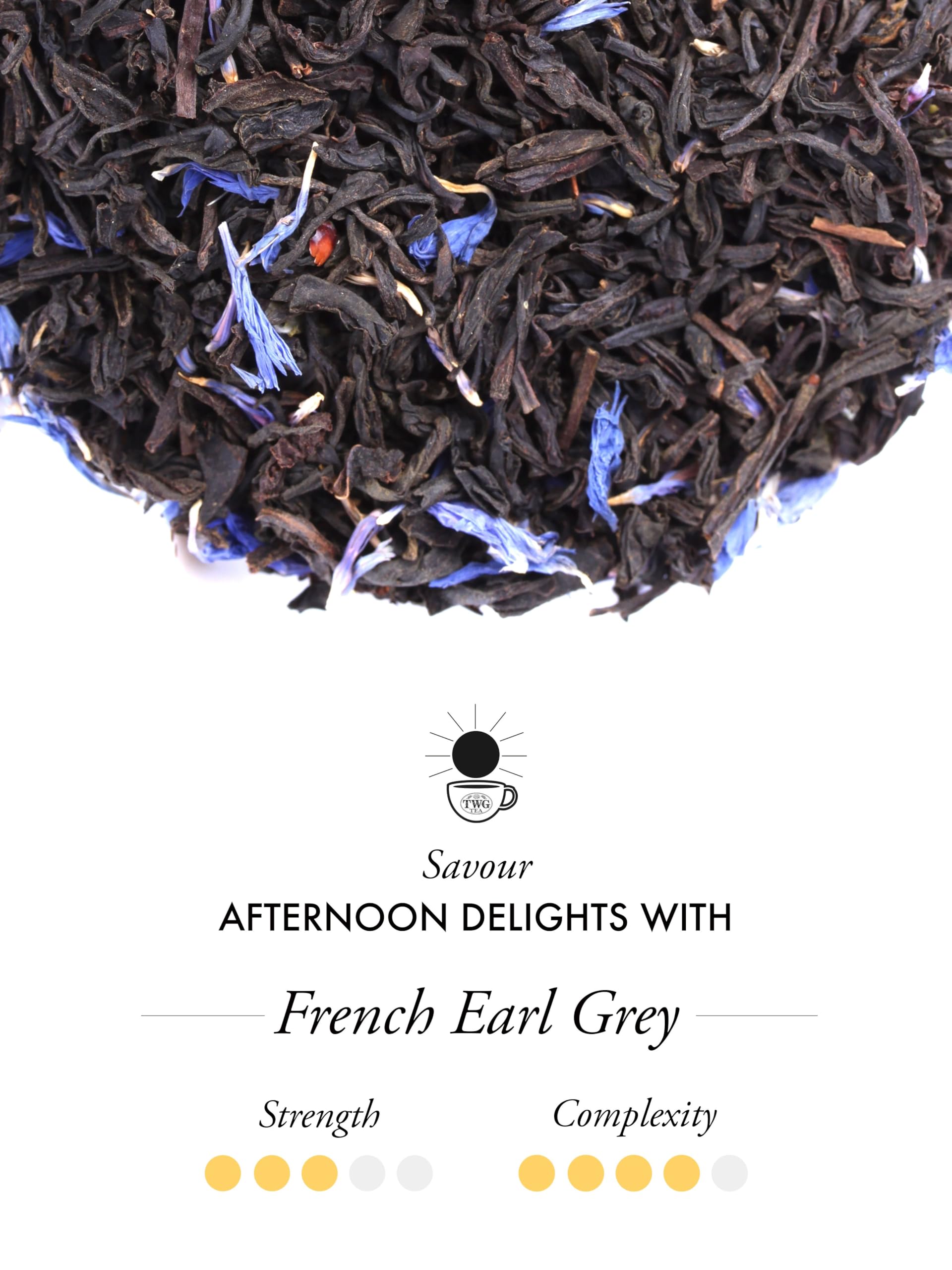 TWG Tea French Earl Grey Loose Leaf Black Tea with Bergamot & Blue Cornflowers 5
