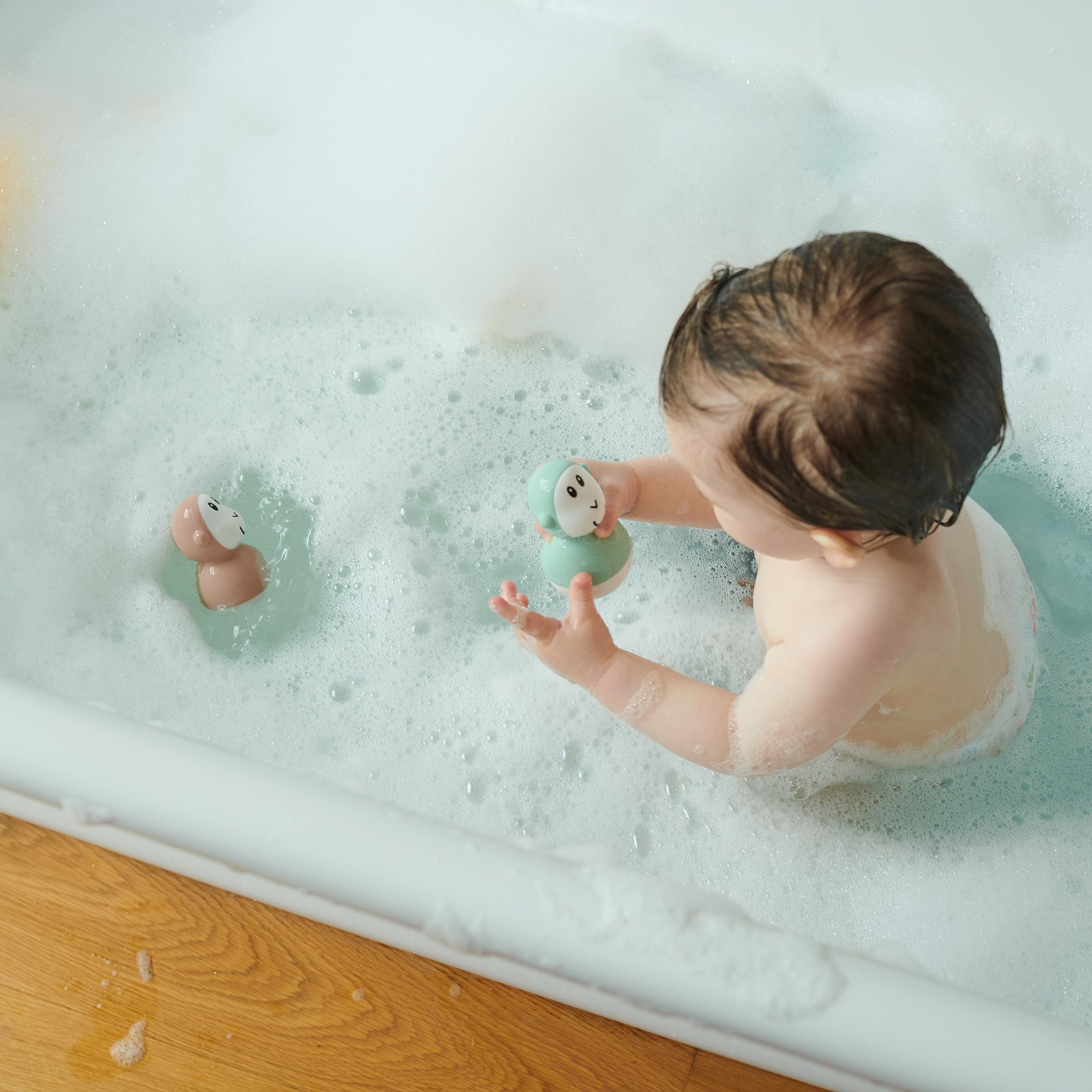 Matchstick Monkey Bathtime Wobblers - Antimicrobial Baby Bath Toy Set for 12+ Months 7