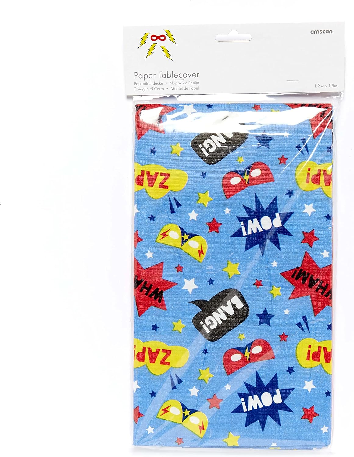 Amscan Superhero Birthday Party Paper Table Cover - 1.8 m 6