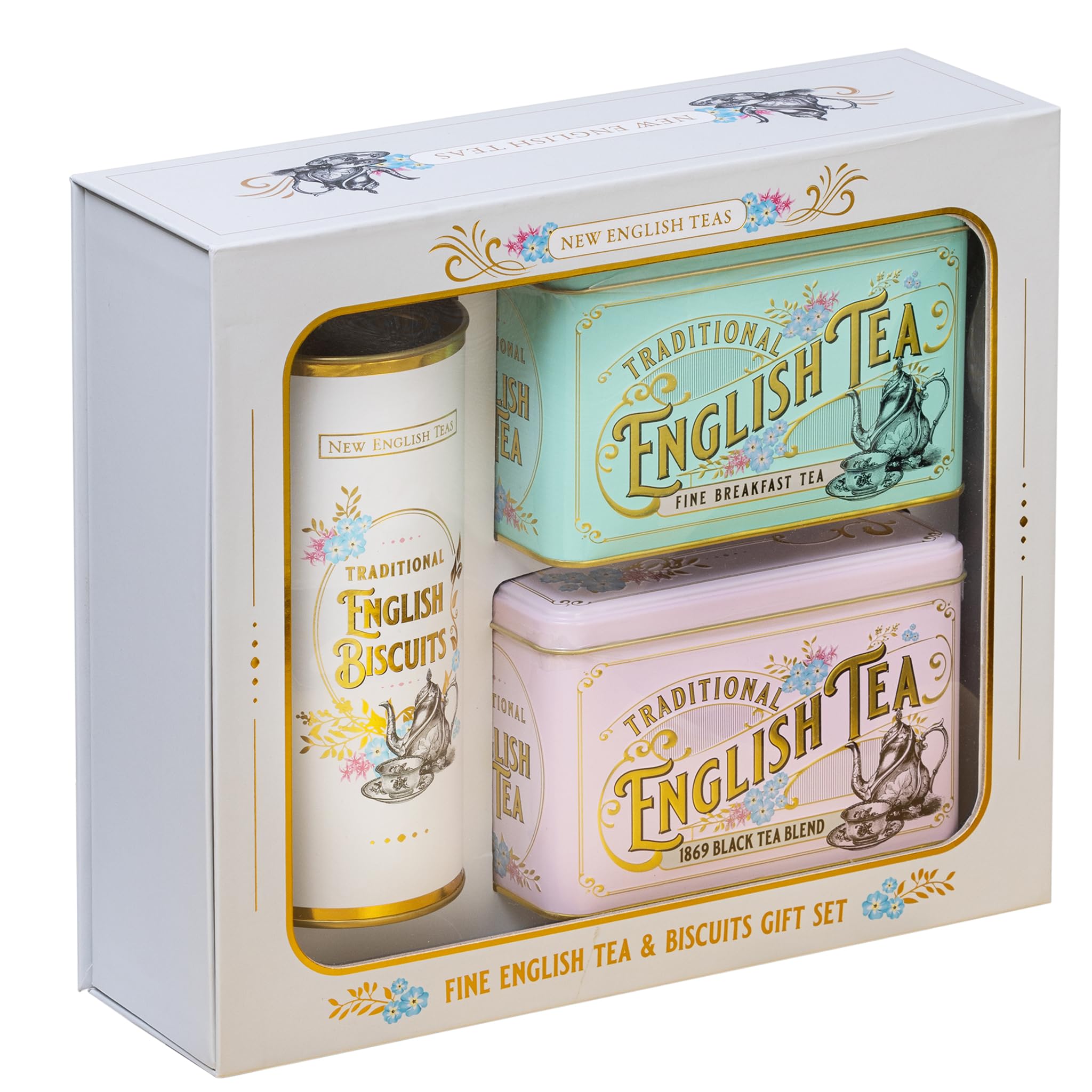 New English Teas - Vintage Victorian Tea & Biscuits Gift Set 8