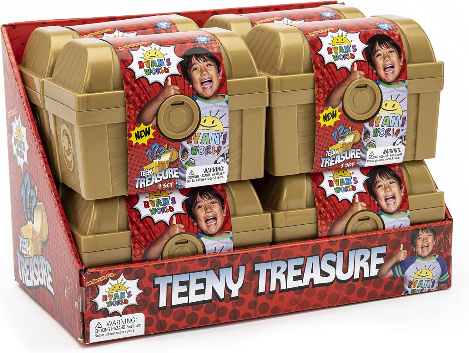 Ryan's World Teeny Treasure Chest - Mystery Micro Figures Playset for Kids 5