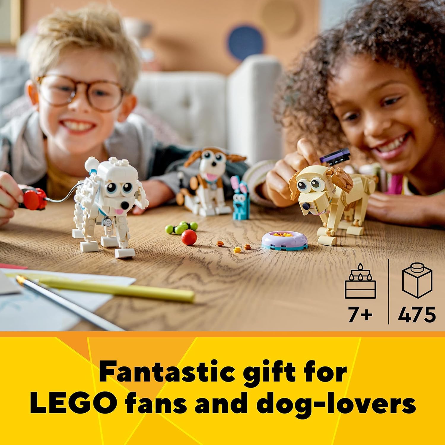 LEGO Creator 3 in 1 Adorable Dogs Building Set - 7 Breed Figures for Kids 7+ 7