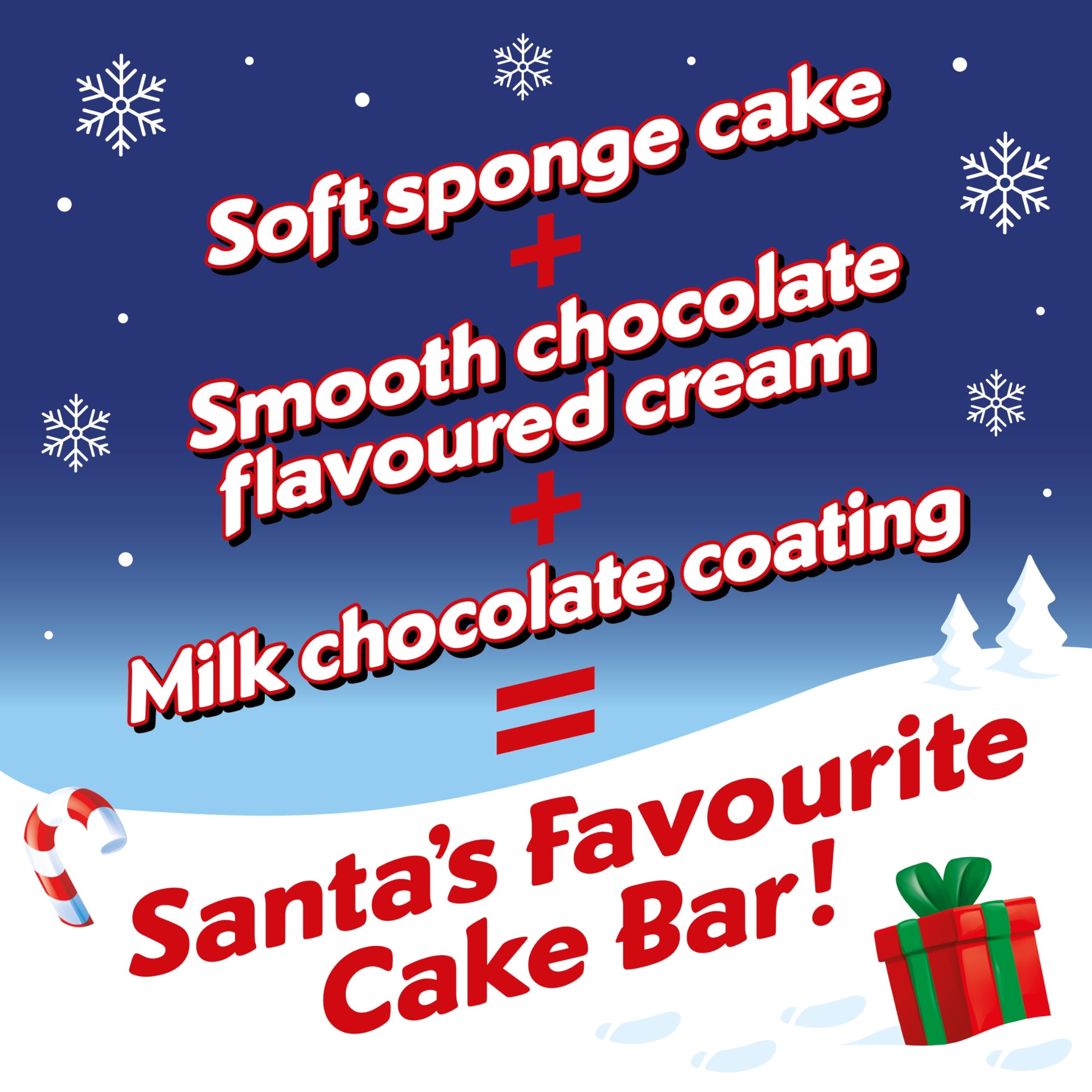 McVitie's Santa Snacks Chocolate Cake Bars, 5 Individually Wrapped Milk Chocolate Sponge Bars 8