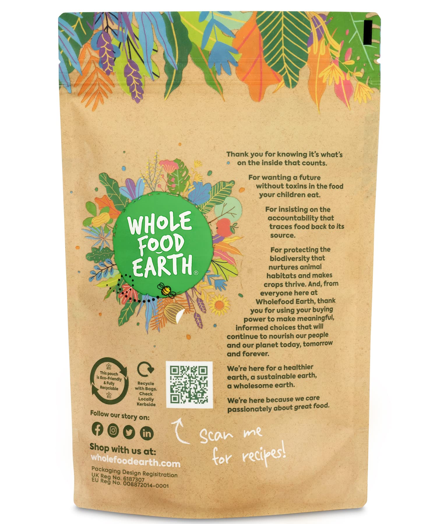 Wholefood Earth Organic Amaranth Seed - 500g | Raw | Vegan | GMO Free