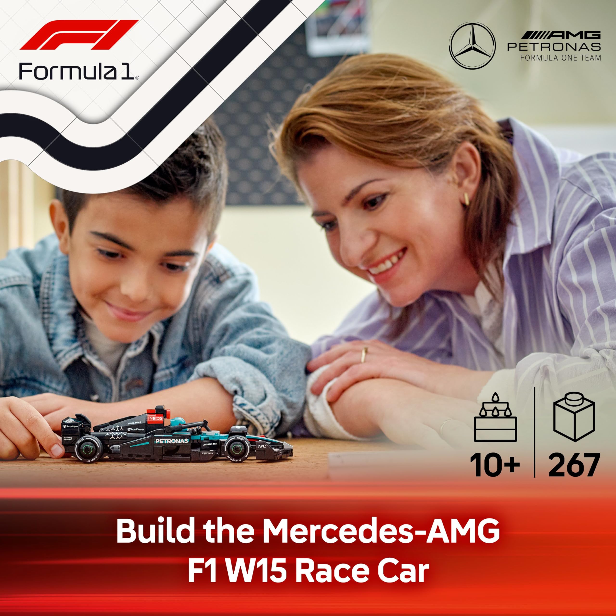 LEGO Speed Champions Mercedes-AMG F1 W15 Race Car Set 77244 | Ages 10+ | 284g