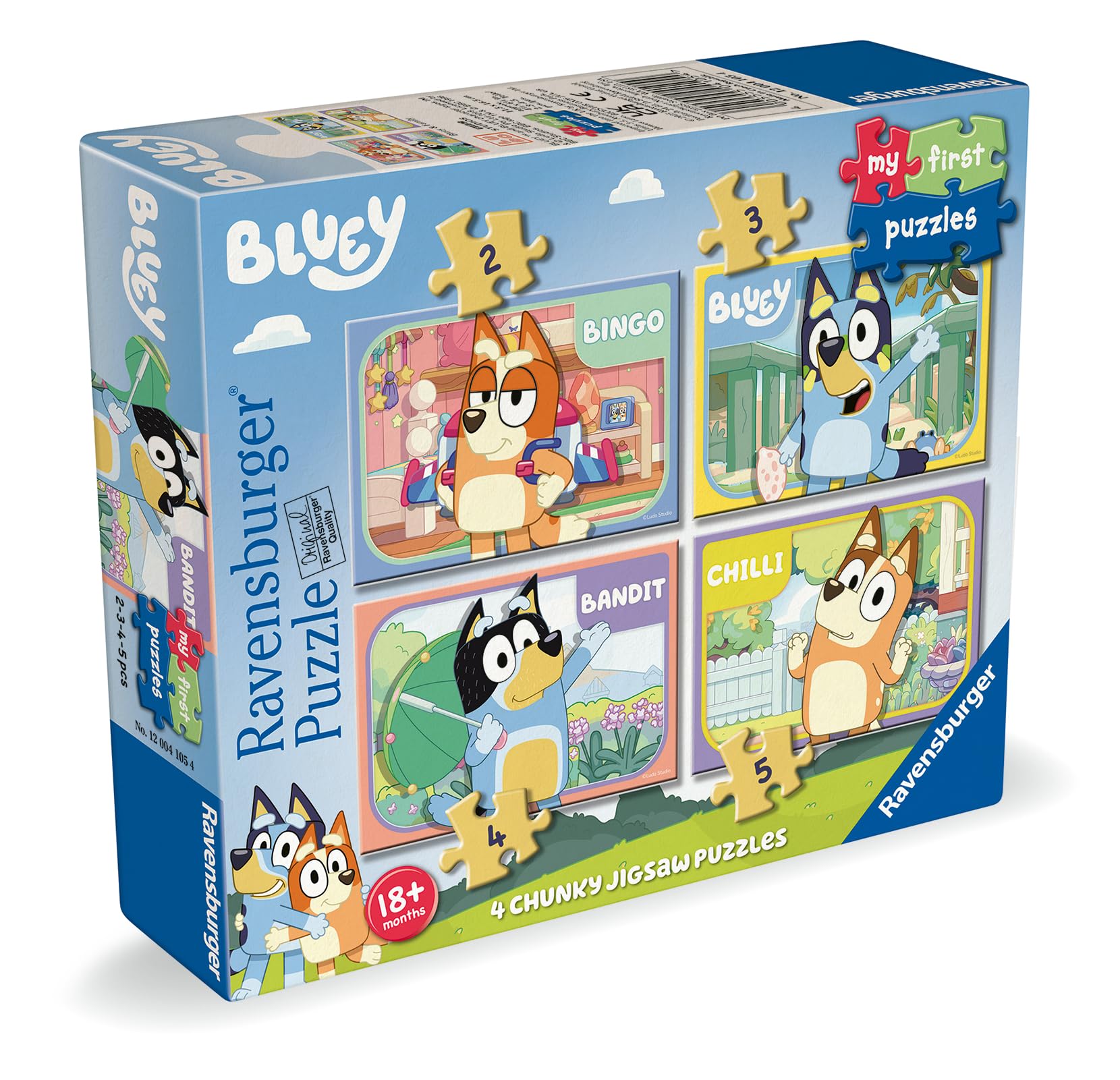 Ravensburger Bluey My First Jigsaw Puzzles for Kids Age 3 Years Up - Multiple Piece Counts 9