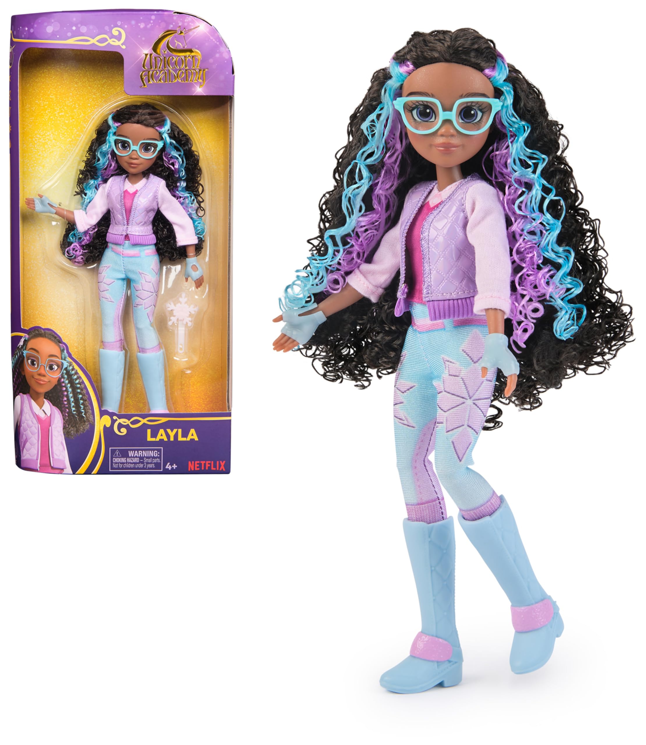Unicorn Academy Layla Doll with Highlighted Hair - 24cm Fashion Doll & 5 Accessories