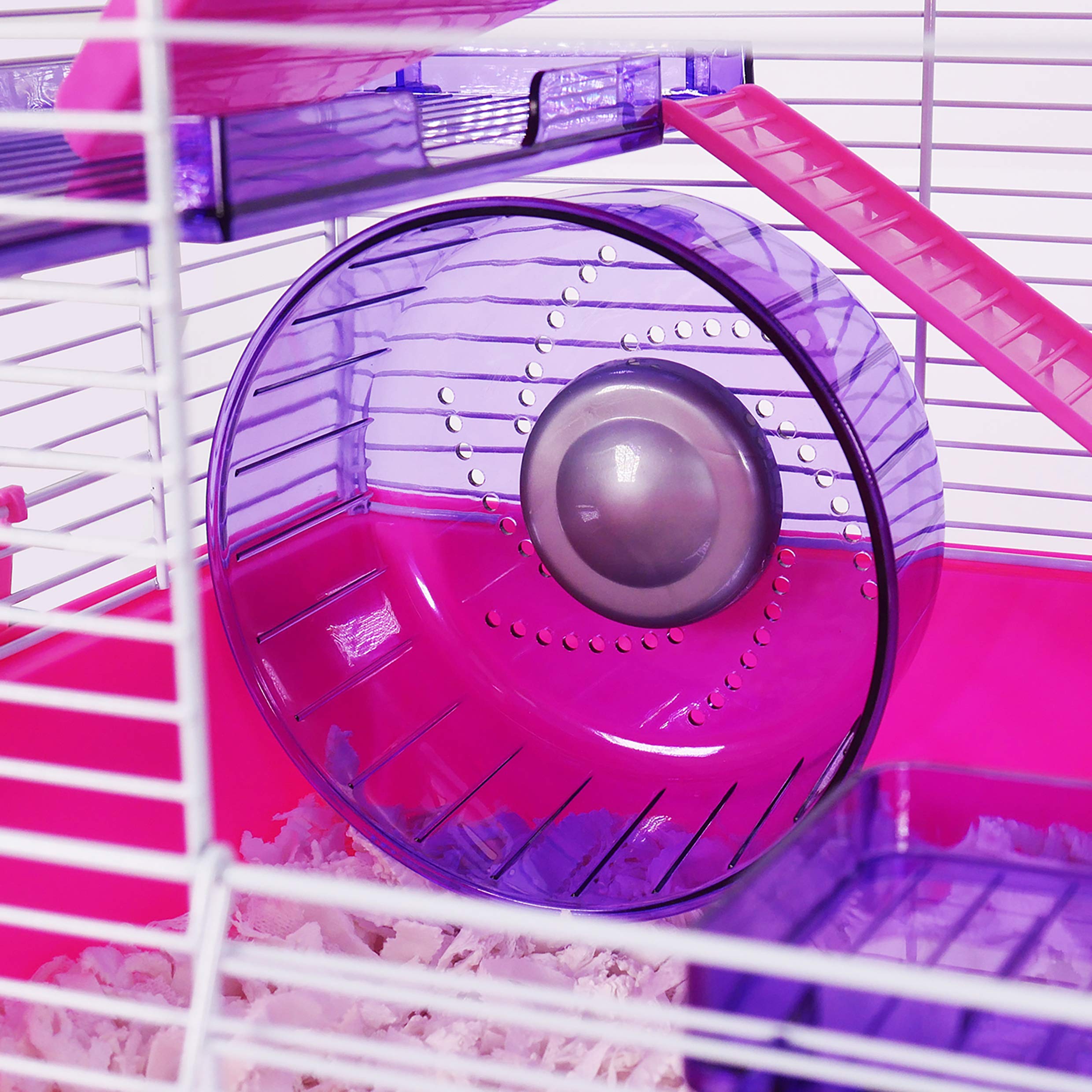 Rosewood Pico Exercise Wheel - 17cm Diameter | Free-Standing or Cage Mountable | Purple