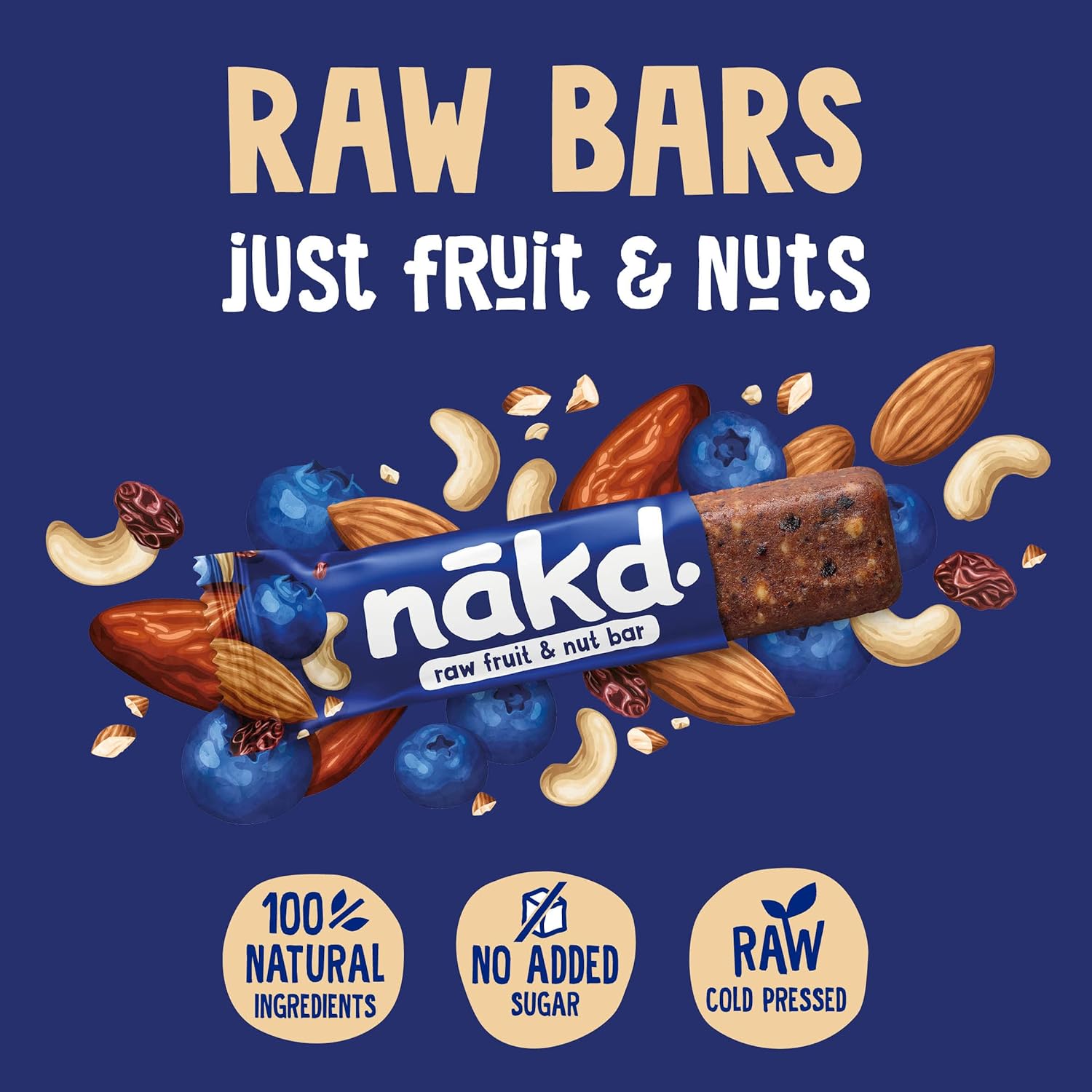 Nakd Blueberry Muffin Raw Fruit & Nut Bar - Vegan, Gluten-Free, No Added Sugar 7