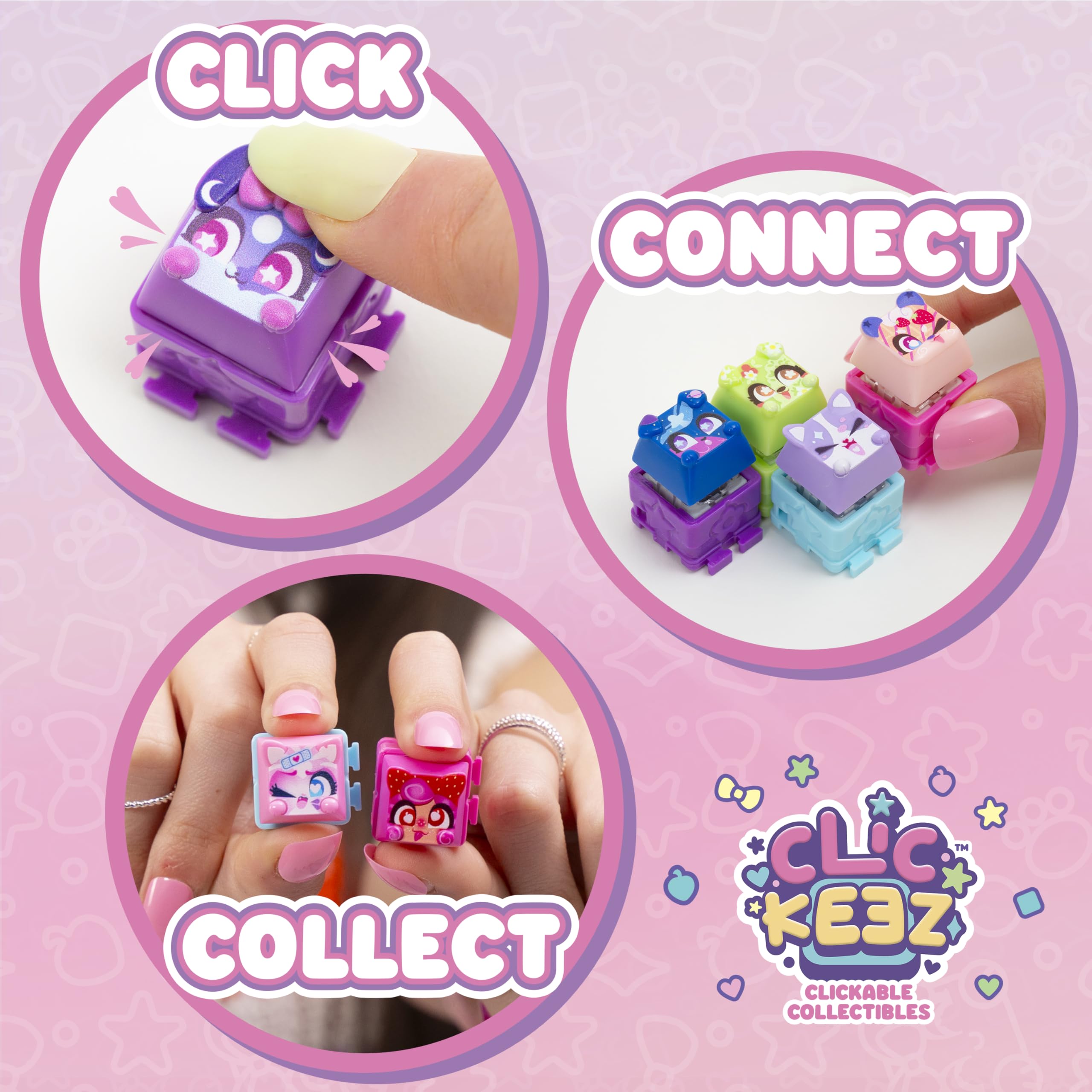 Clickeez: Clickee Controller - 5 Pink Clickable Keyboard Collectibles 6