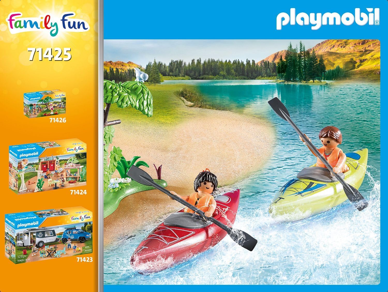 Playmobil 71425 Family Fun Campsite with Campfire - Outdoor Adventure Playset for Kids 4+ 5