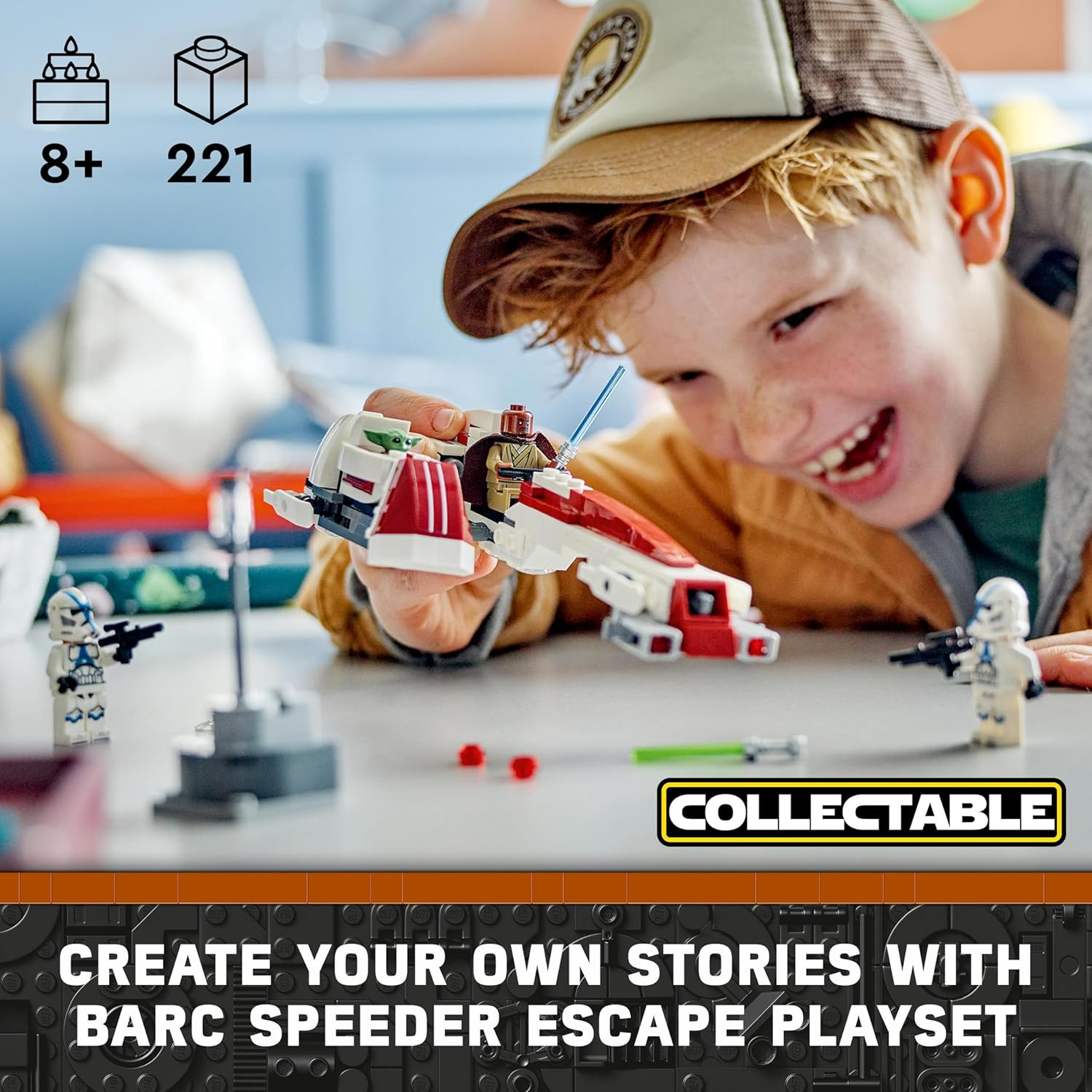 LEGO Star Wars BARC Speeder Escape Set 75378 - Building Toy with Kelleran Beq, Grogu & Clone Troopers 8