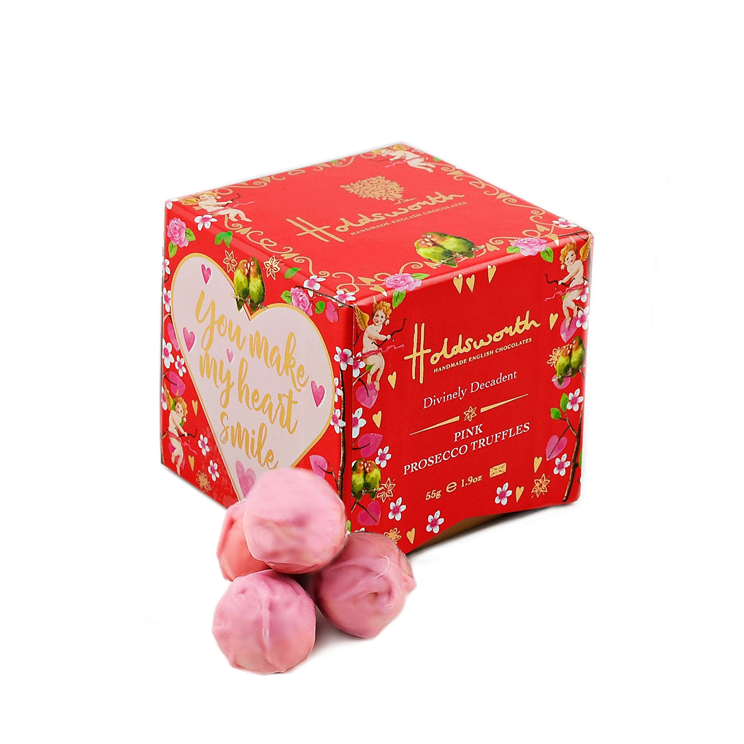 Holdsworth Chocolates - Pink Prosecco Love Handmade Chocolate Truffles 6