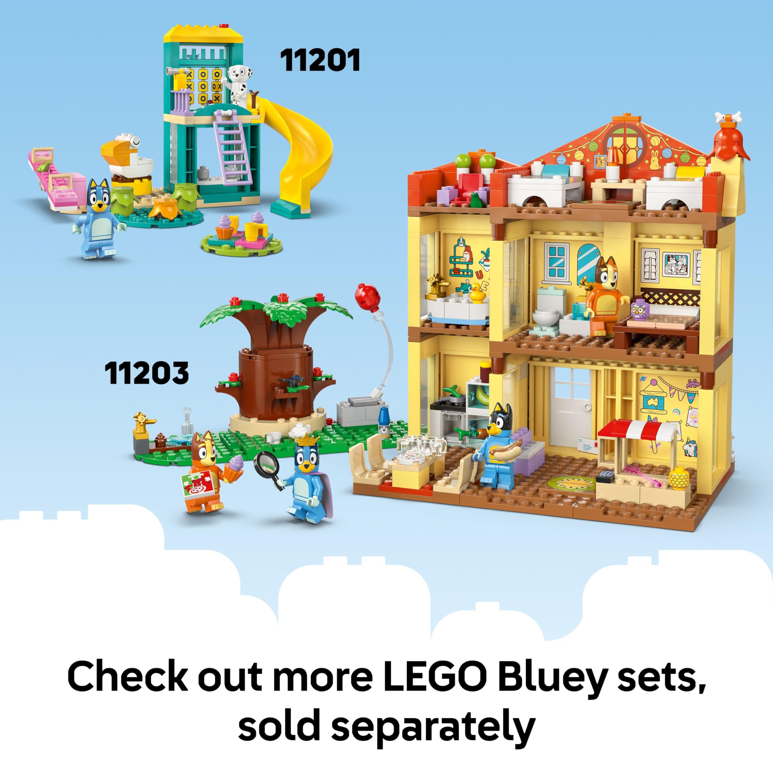 LEGO Bluey 11202 Bluey's Beach & Family Car Trip Building Set for Ages 4+ 8