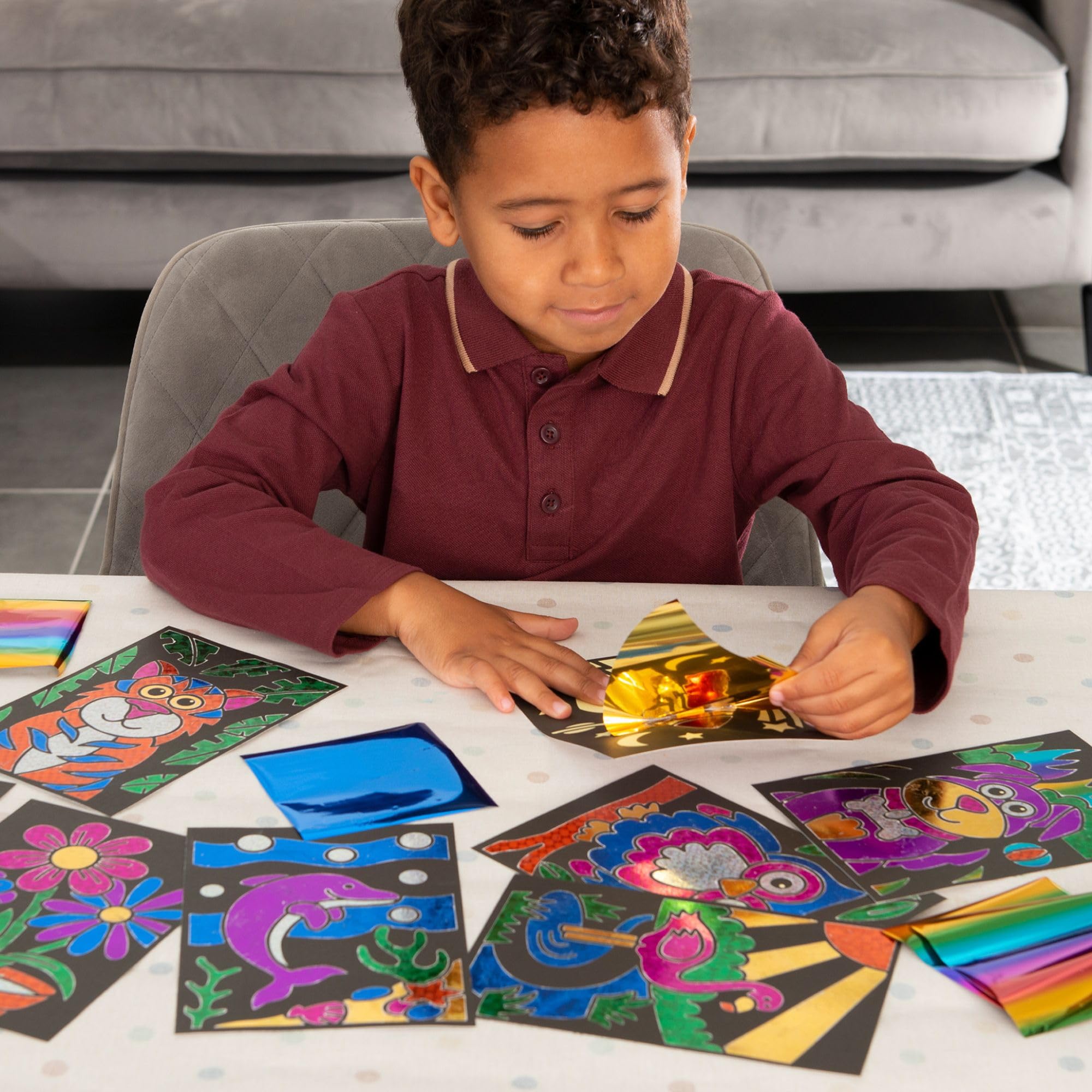 Galt Fab Foil Art Kit - Sparkly Craft Activity for Kids Ages 6+ 12