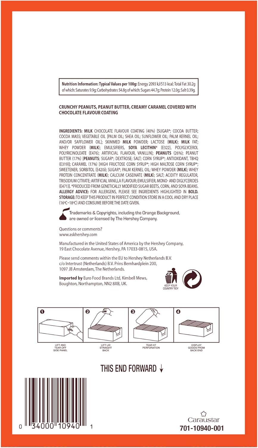 Reese's Nutrageous Peanut Butter Bar – Pack of 18 (47g Each) 6