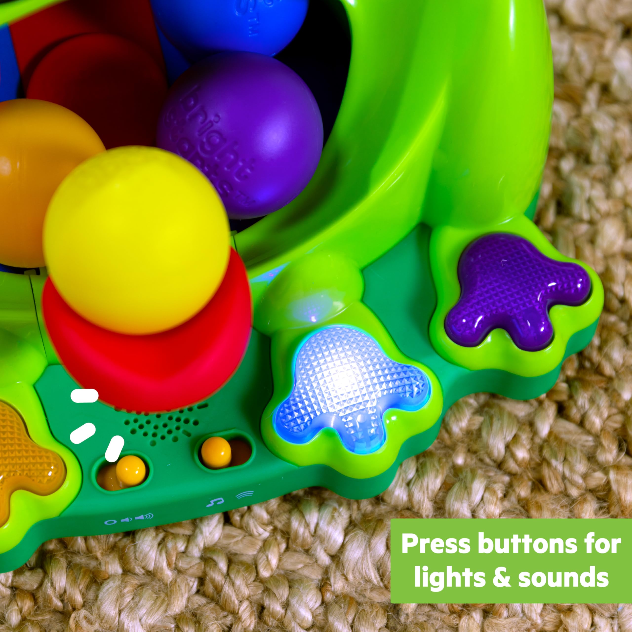 Bright Starts Poppin' Ball Frog Toy - Interactive Ball Play for Babies 6M+ 14