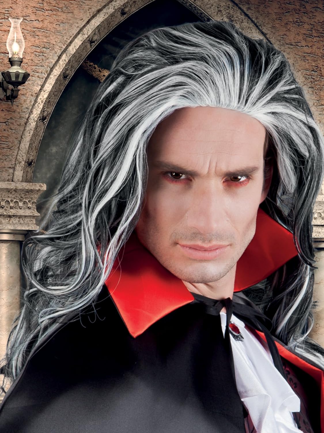 Boland Angry Louis 86083 Long Black and White Synthetic Wig 3