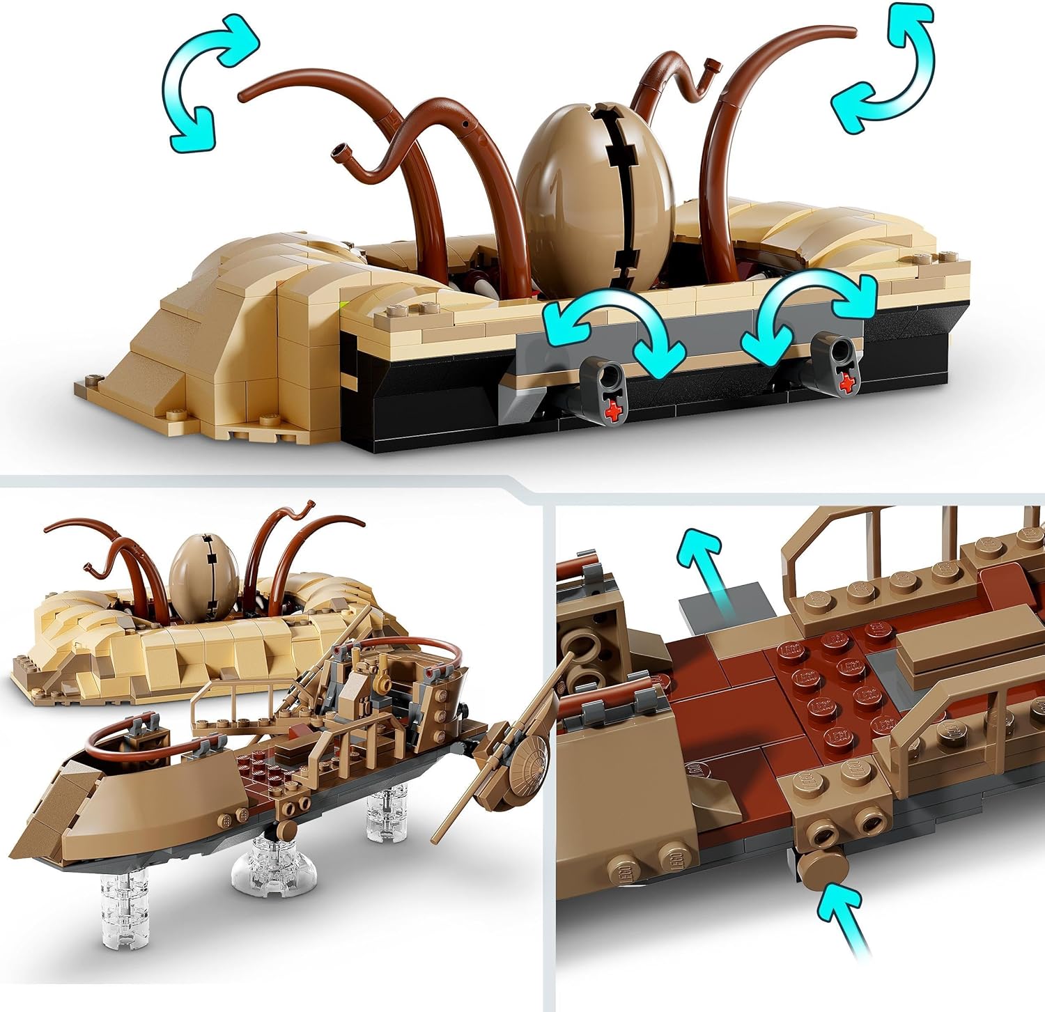 LEGO Star Wars: Return of the Jedi Desert Skiff & Sarlacc Pit Playset - Buildable Vehicle Toy for Kids 9+ 7