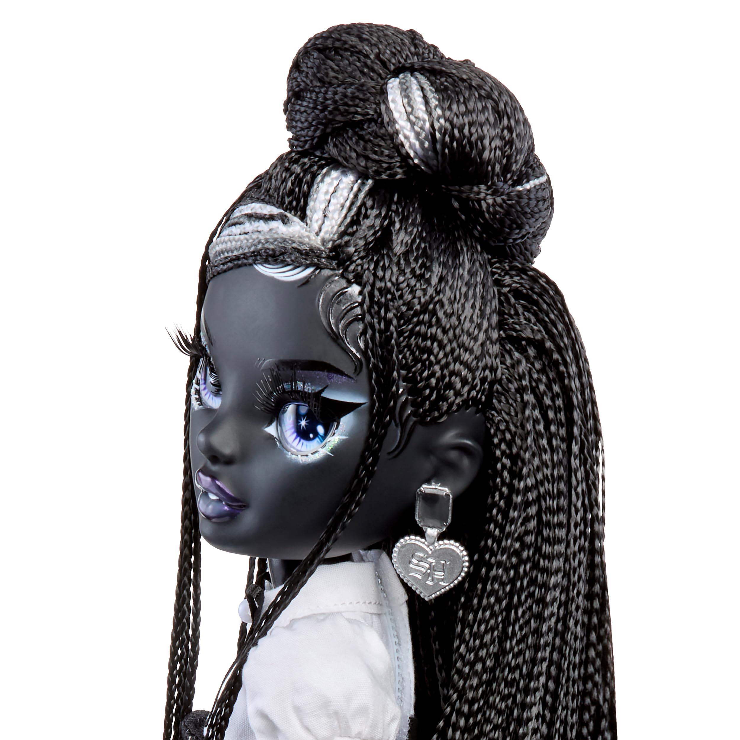 Rainbow High Shanelle Onyx Shadow High Fashion Doll - 28 cm, Black Hair, Articulated with Luxe Couture Outfit 6