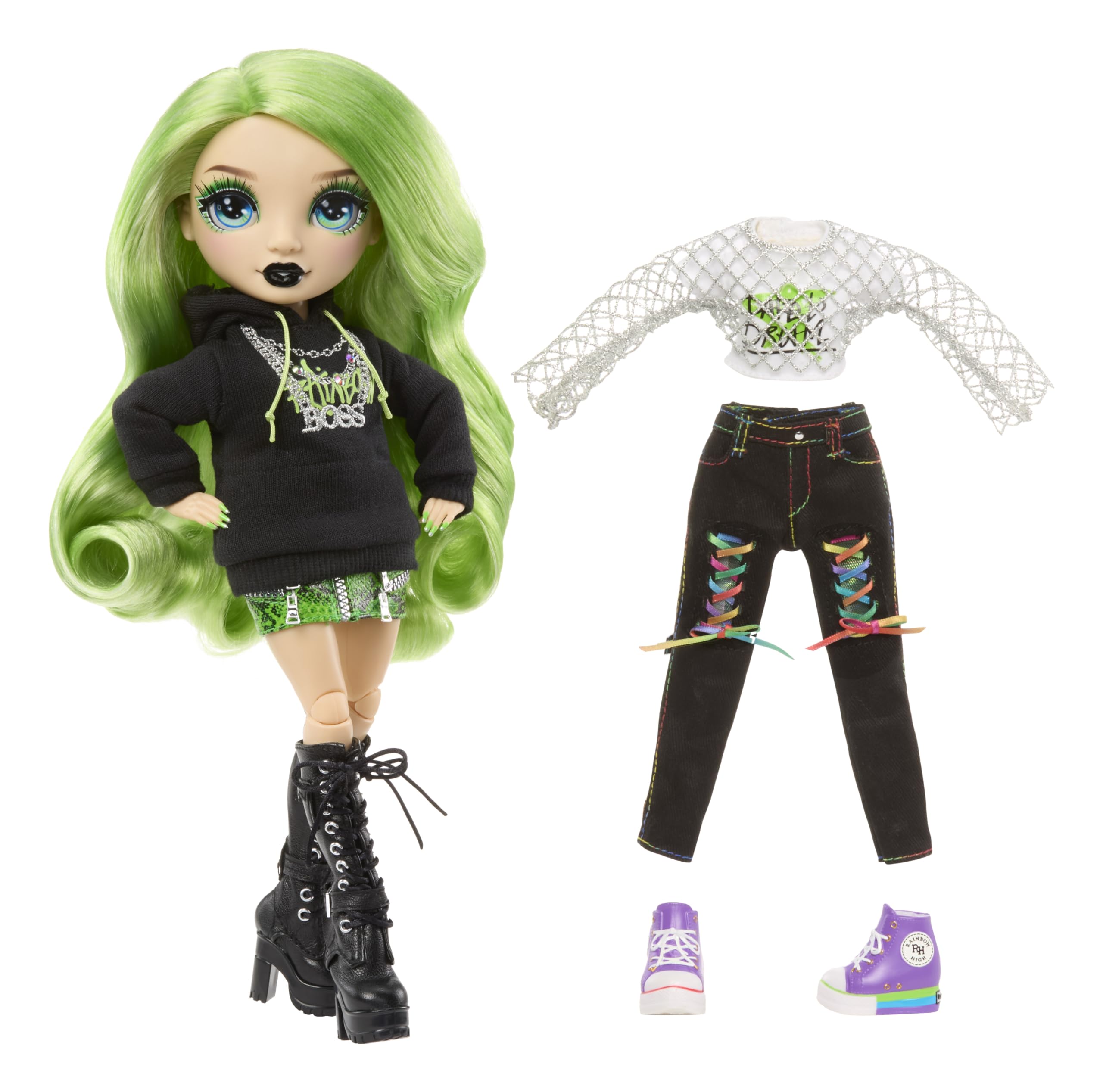 Rainbow High Style Icons Jade Fashion Doll - 28cm | 13 Points of Articulation | Includes 2 Outfits 2