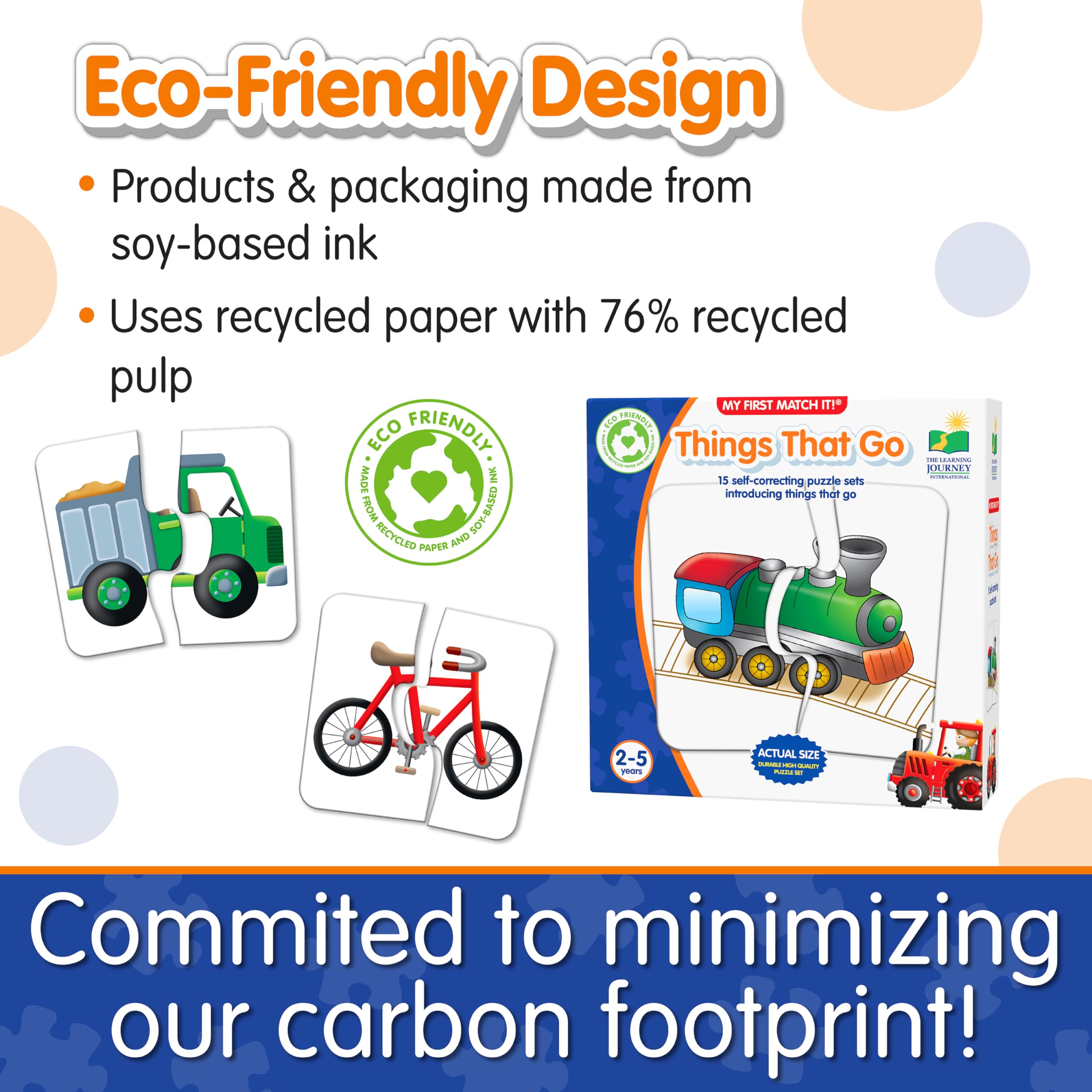 My First Match It! Things That Go Puzzle Set - Educational Vehicle Puzzles for Toddlers 2-5 Years 9