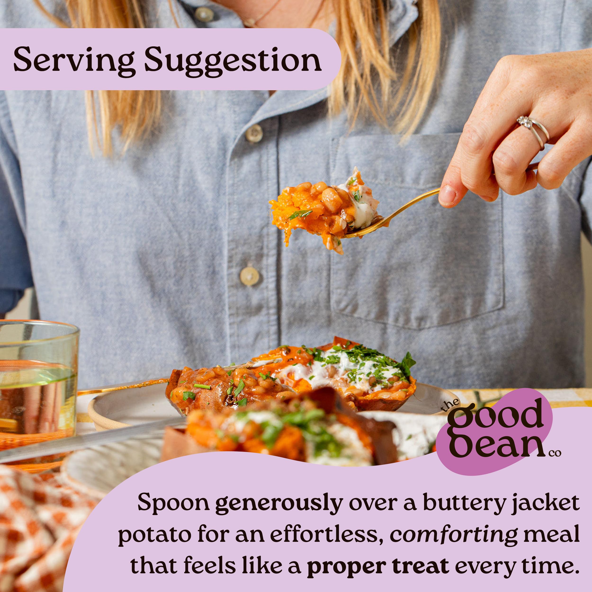 The Good Bean Co - Luxury Baked Beans Haricot Beans in Tomato Sauce 350g 12