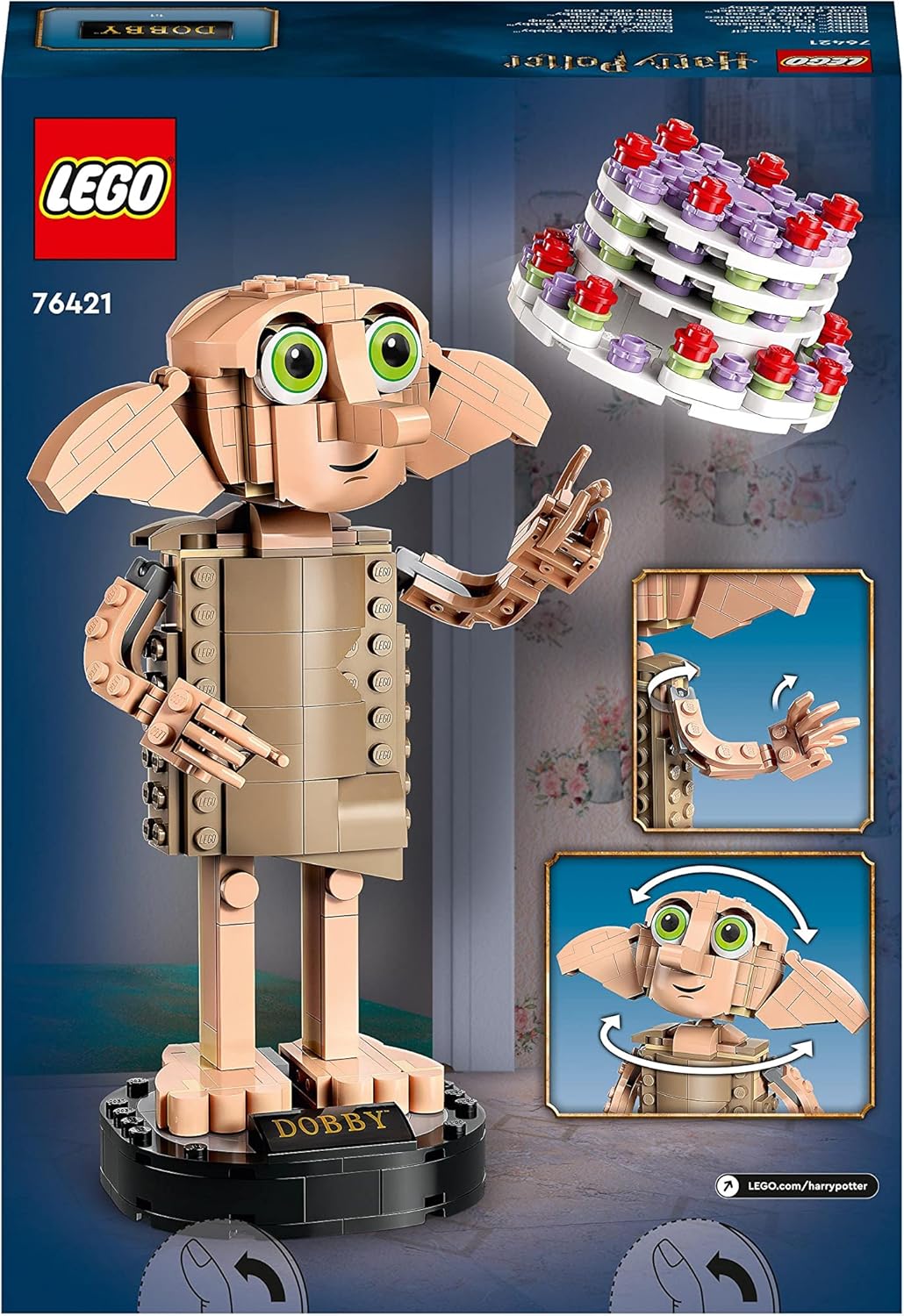LEGO 76421 Harry Potter Dobby the House-Elf Building Set - Posable Figure with Accessories, 403 Pieces 9