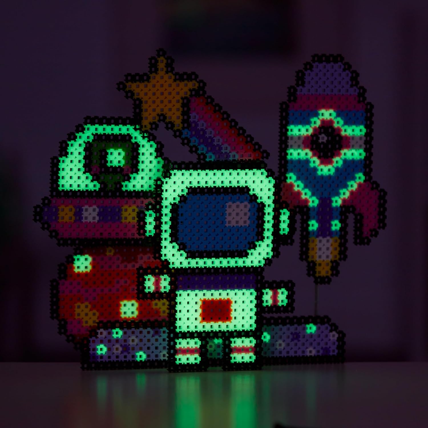 Character Options Simbrix Theme Pack Glowing Galactic - 1500+ Brix Building Set for Kids 5+ 5