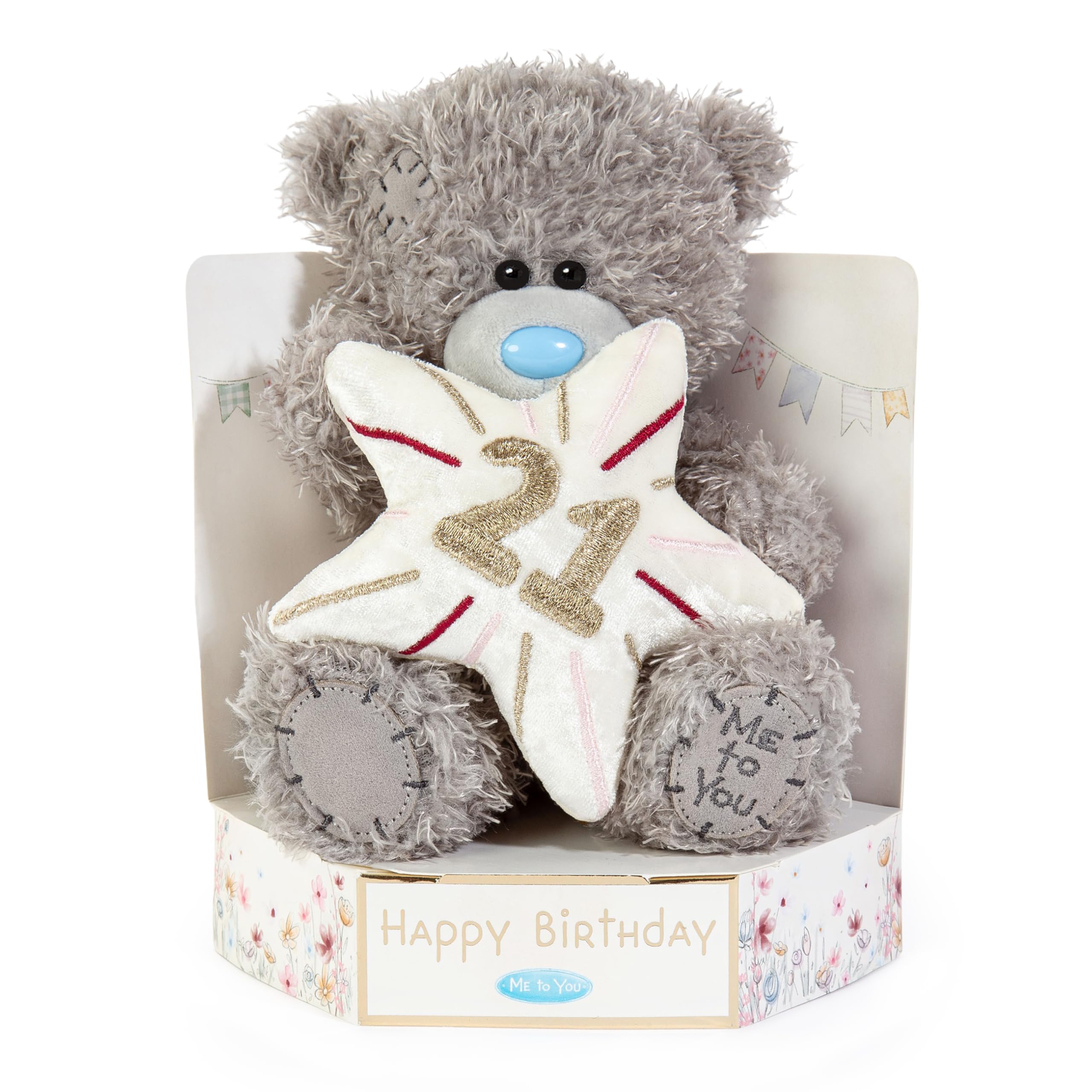 Me To You Bear Tatty Teddy 21st Birthday Plush Bear | 15cm High | Polyester