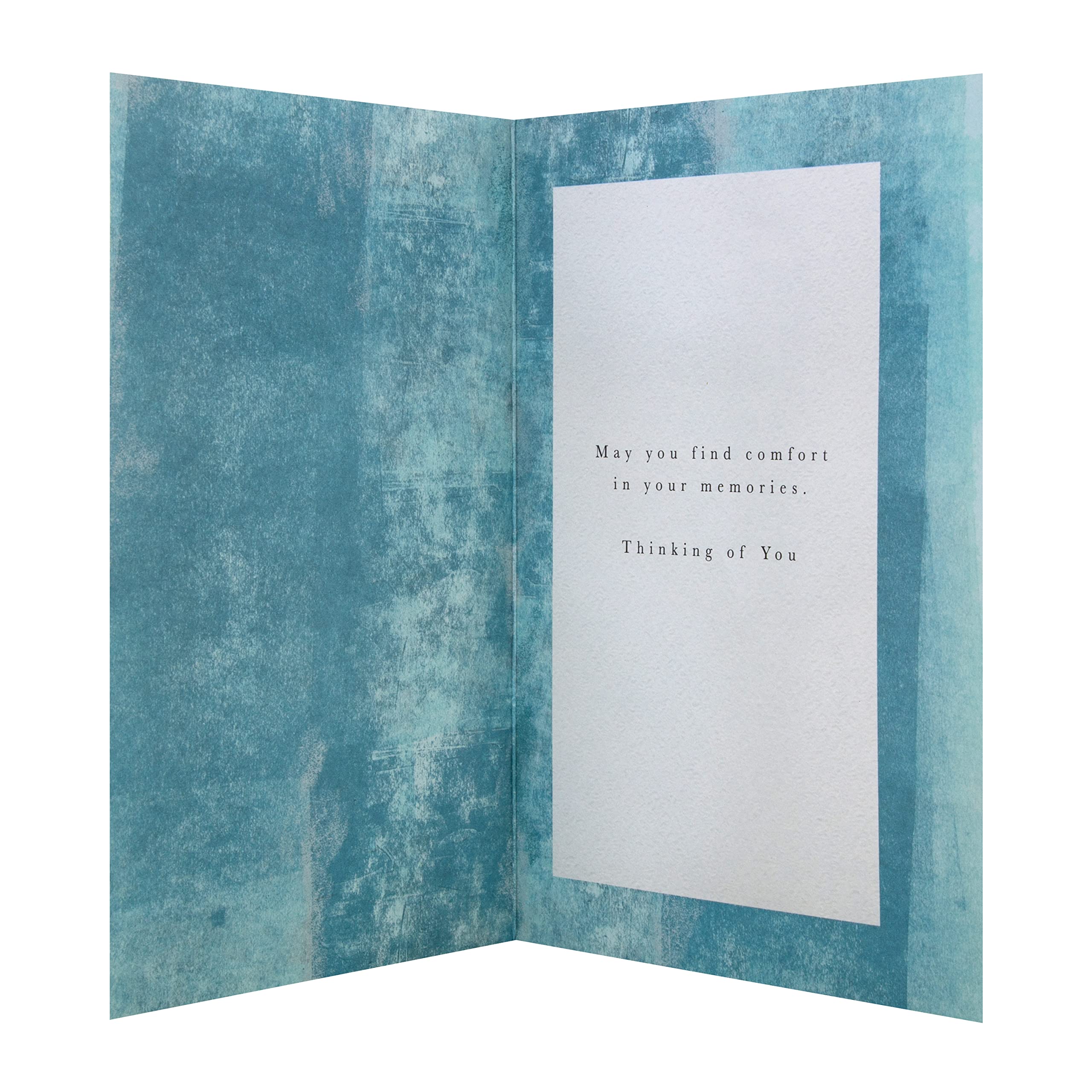Hallmark Sympathy Card - Wooden Feather Design, Gold Foil Accents | FSC Certified | Pack of 1 2