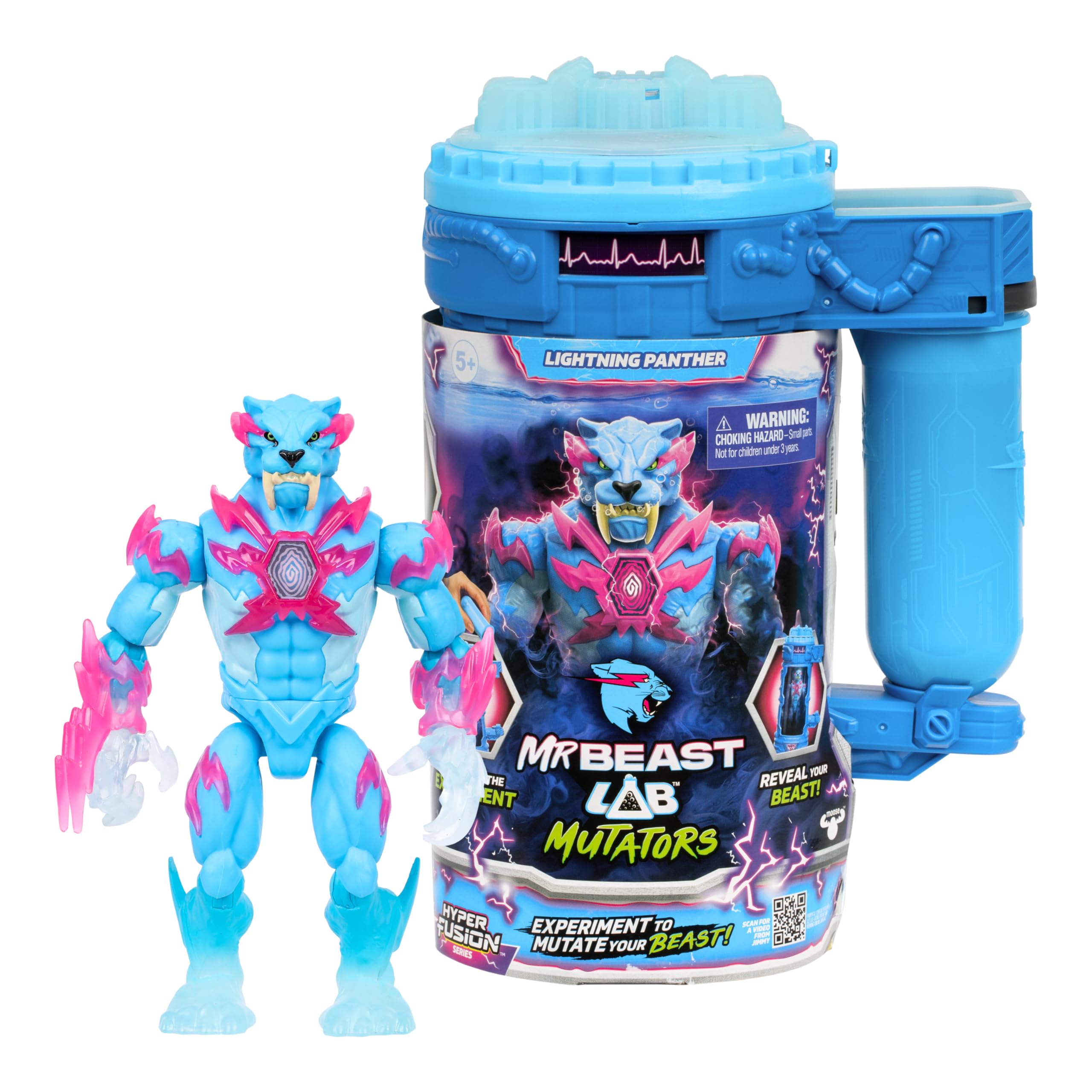 MrBeast Lab Hyper Fusion Mutators - Lightning Panther Action Figure for Kids 5+