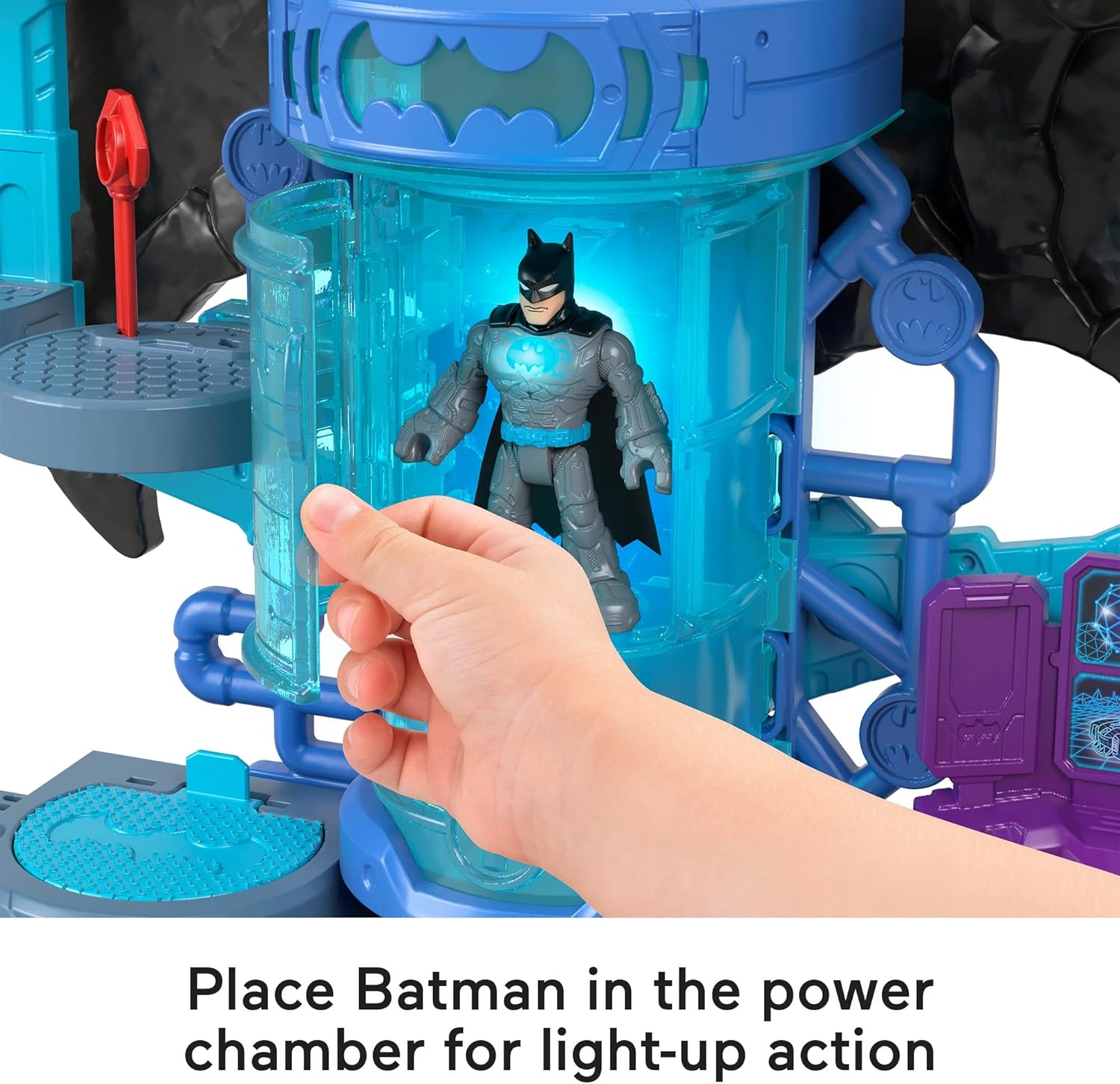Imaginext DC Super Friends Bat-Tech Batcave Playset - Light-Up Action for Kids 3-8 6