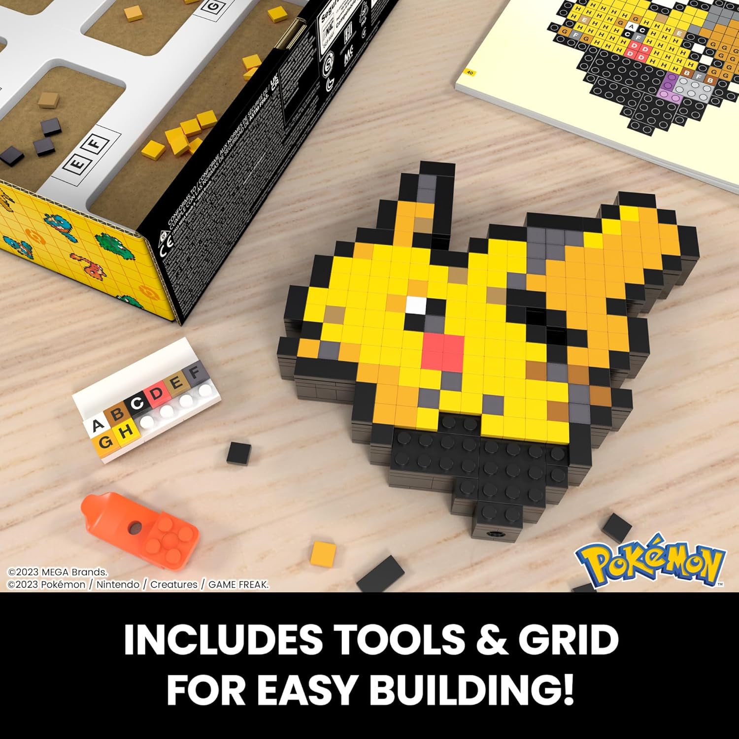 MEGA Pokémon Pikachu Building Set - 400-Piece Pixel Art Figure for Adult Collectors 6