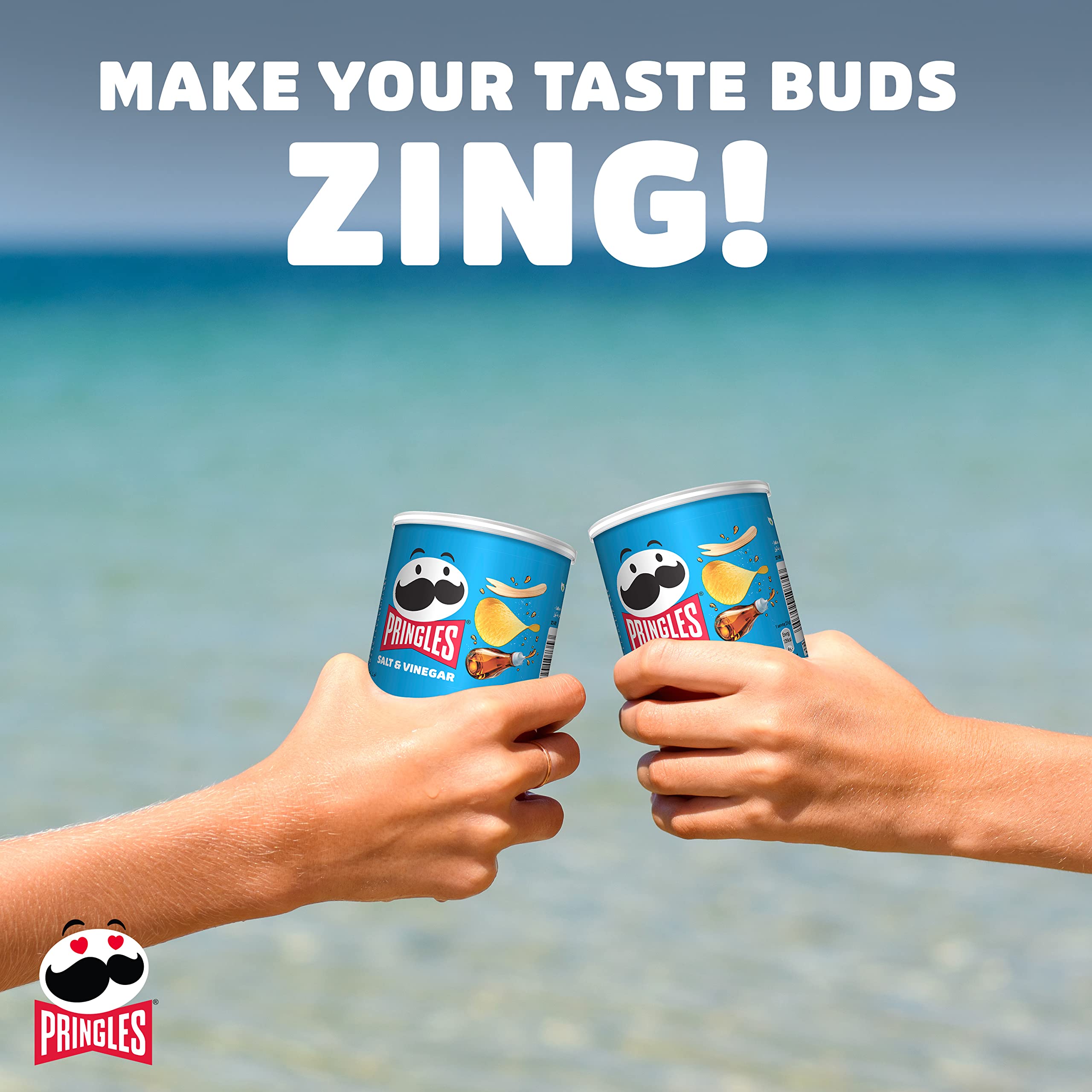 Pringles Salt and Vinegar Flavour Potato Chips, 40g (Pack of 12) 10