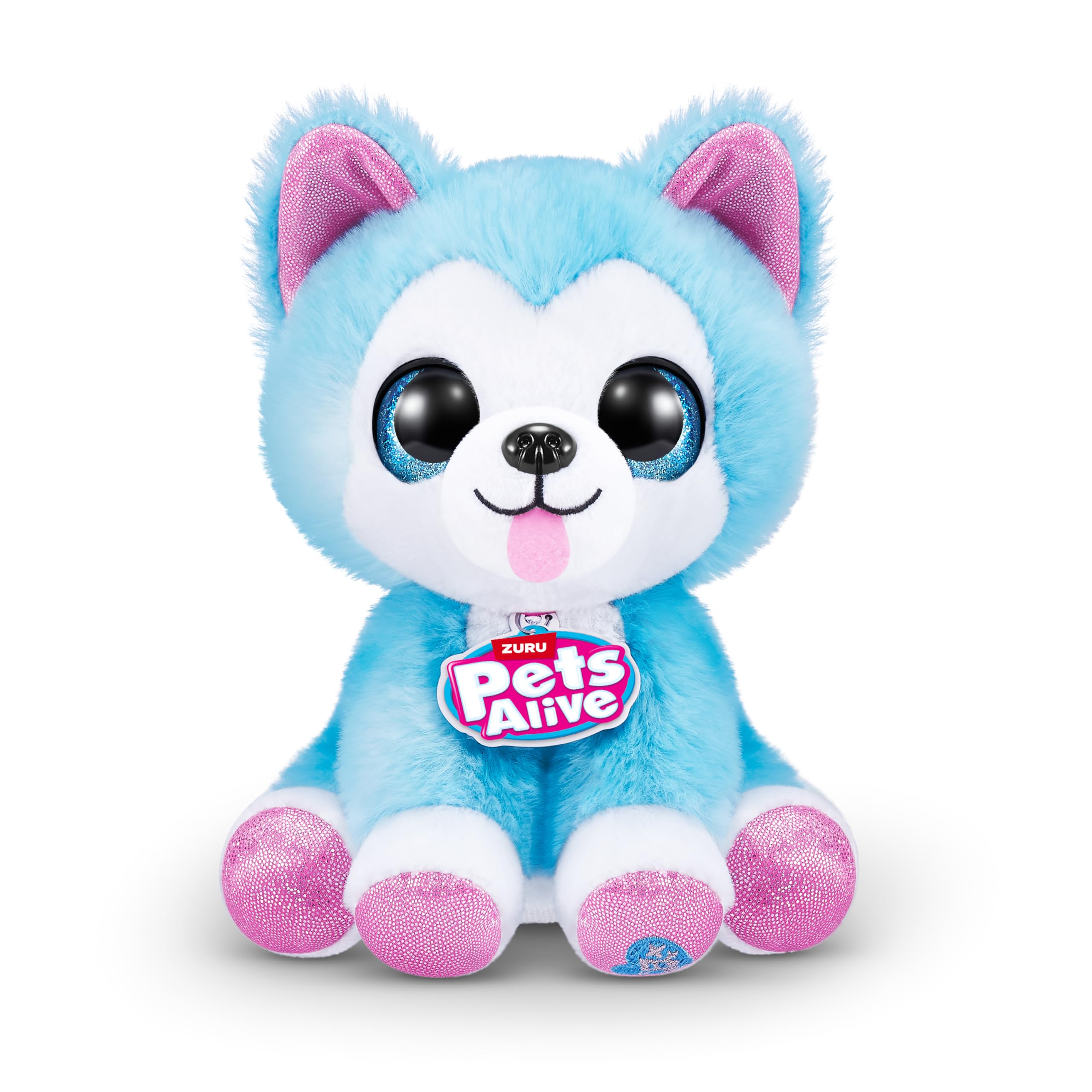 Pets Alive Puppy Rescue Wolf Dog Plush - Interactive Speak & Repeat Toy with Healing Kit, 6 to Collect 6